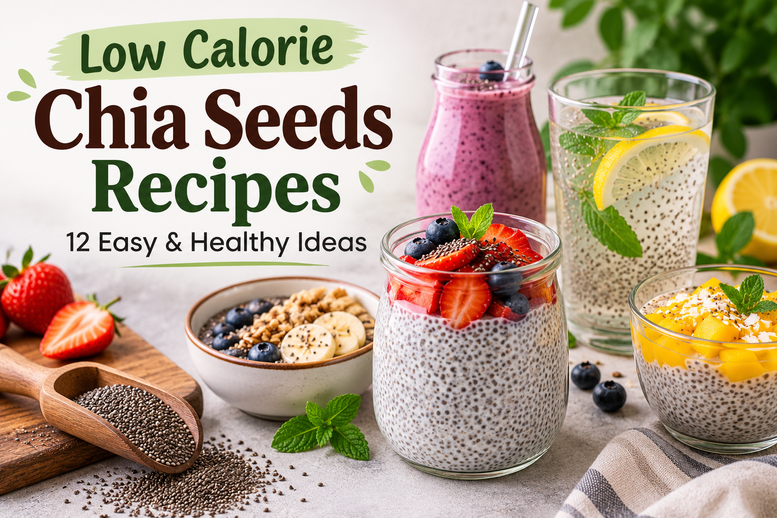 Low Calorie Chia Seeds Recipes: 12 Easy & Healthy Ideas