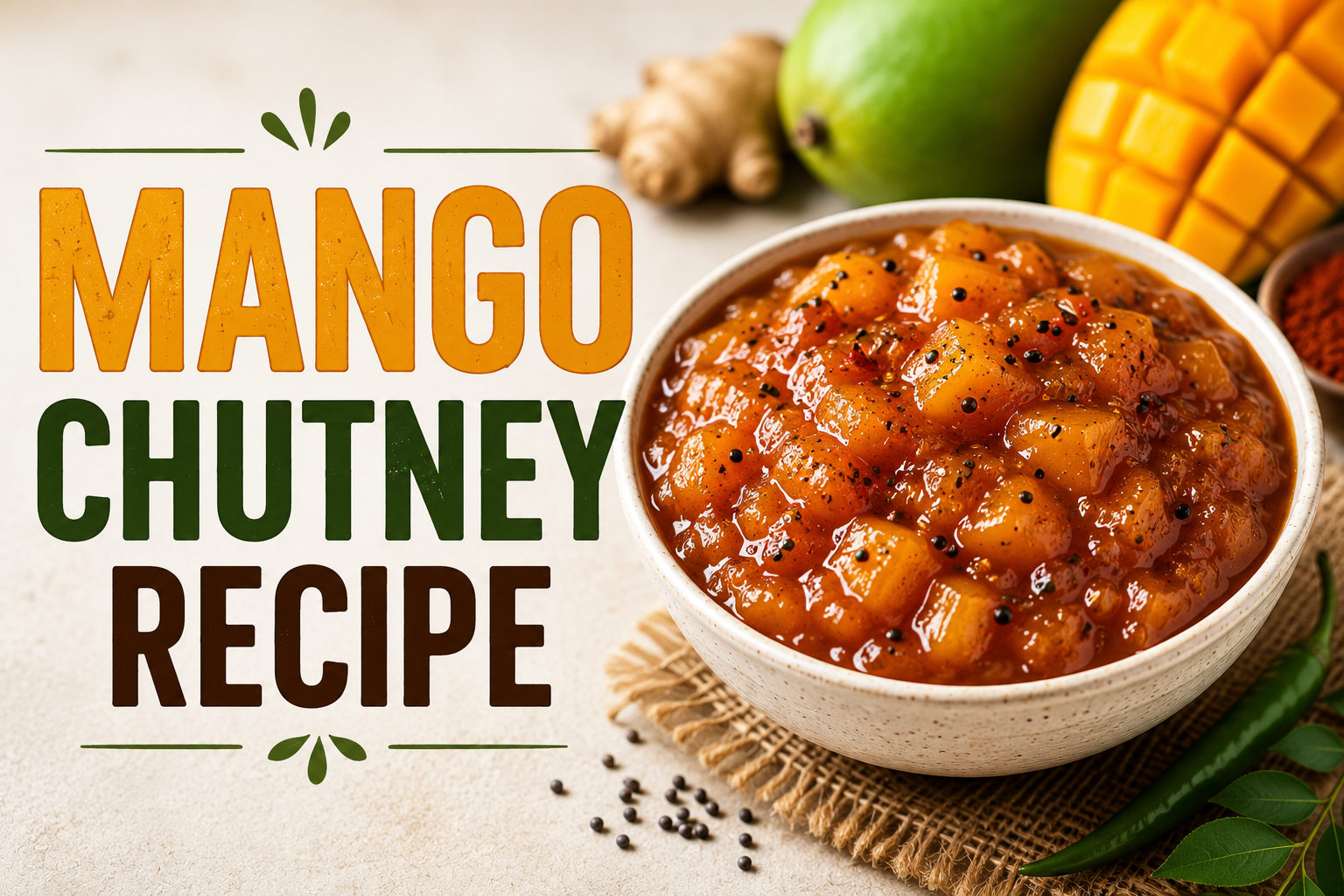 Mango Chutney Recipe: Sweet, Spicy & Tangy Homemade Chutney