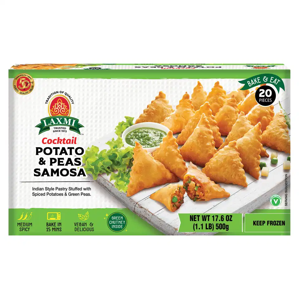 Laxmi Cocktail Potato Peas Samosa 20pcs (500g 1.1lb)