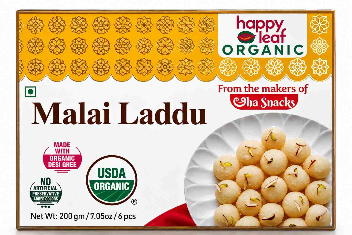 Happy Leaf Organic Malai Laddu (200g 7oz)