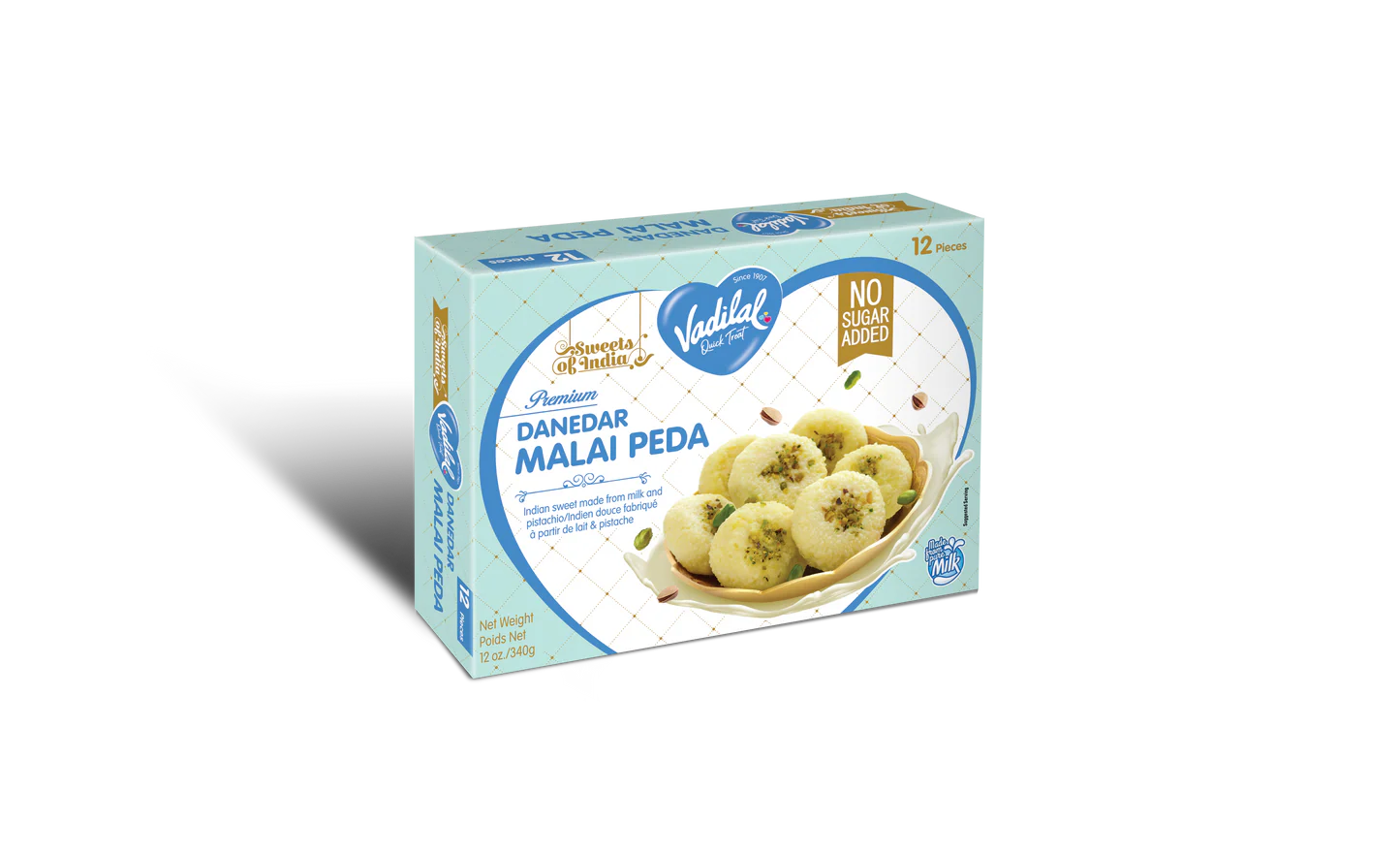 Vadilal Sugar Free Danedar Malai Peda (340g)