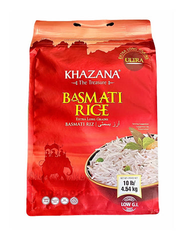 Khazana Extra Long Grains Low GI Basmati Rice (4.54kg  10lb)
