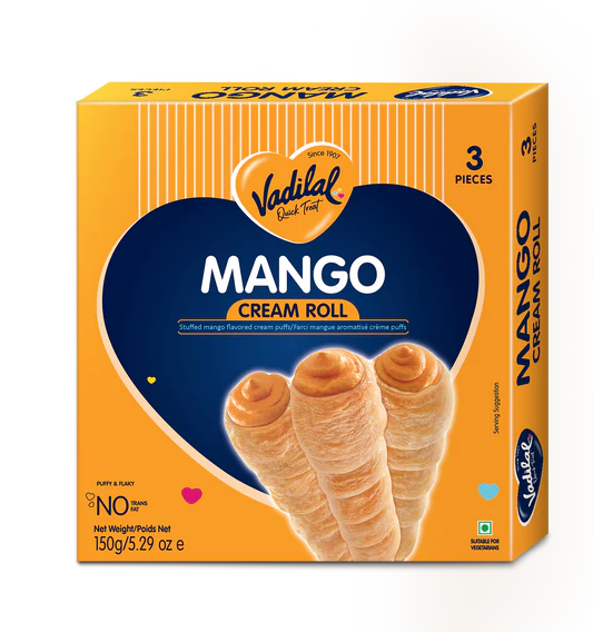 Vadilal Mango Cream Roll (150g 5.2oz)