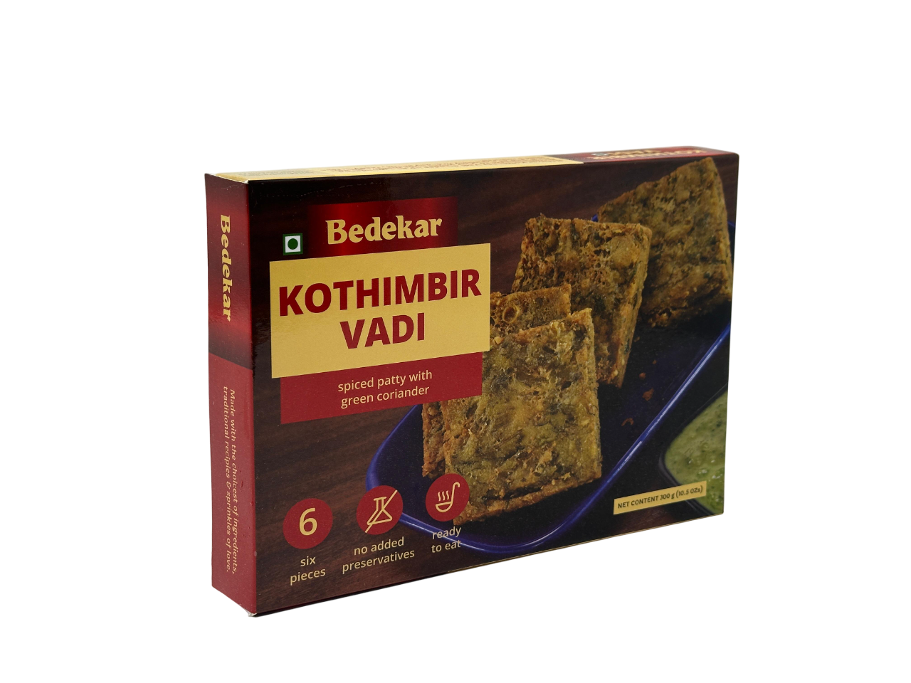 Bedekar Kothimbir Vadi  6 Pcs (270g  9.5Oz)