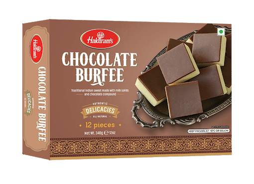 Haldiram Chocolate Burfee  12 Pcs (340g  12Oz)