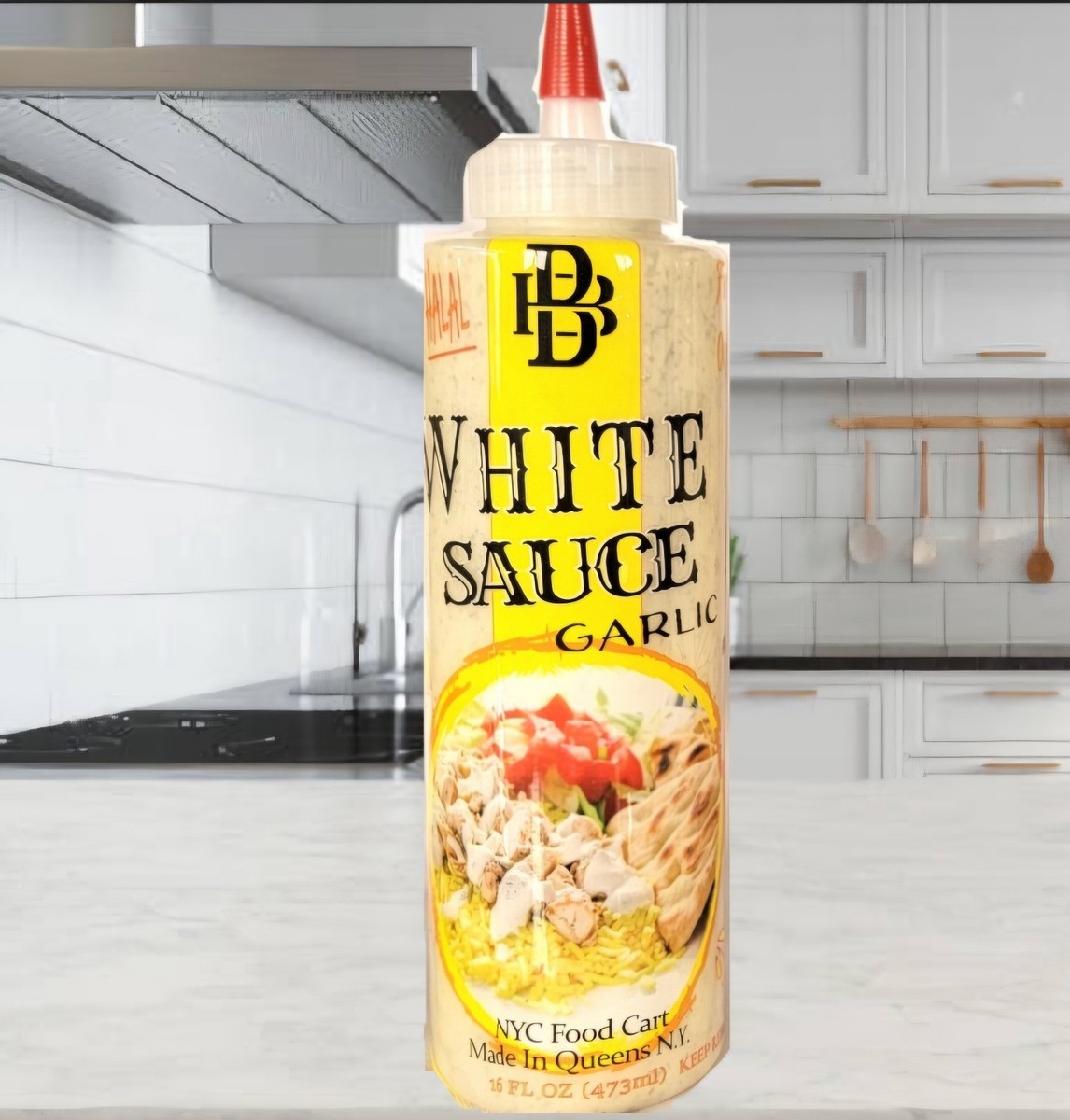 B & B Garlic White Sauce (500ml 16.9 fl oz)