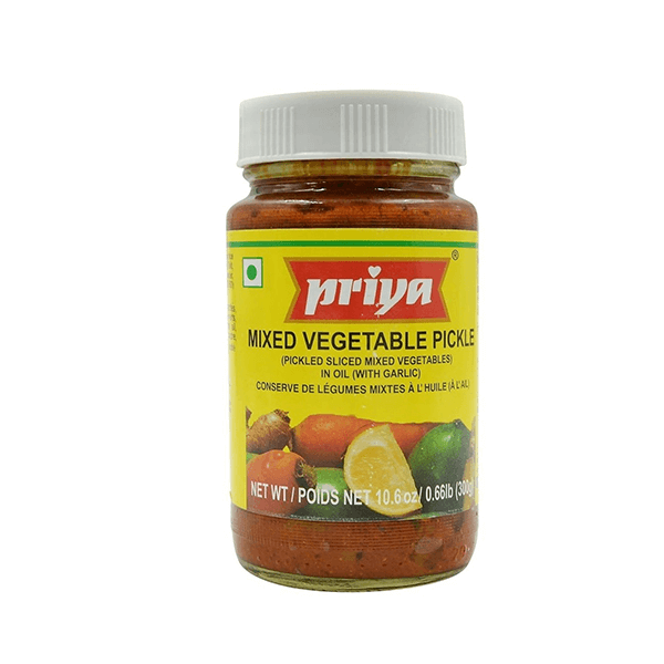 Priya Mixed Vegetable Pickle With Garlic (300G  10.6Oz)