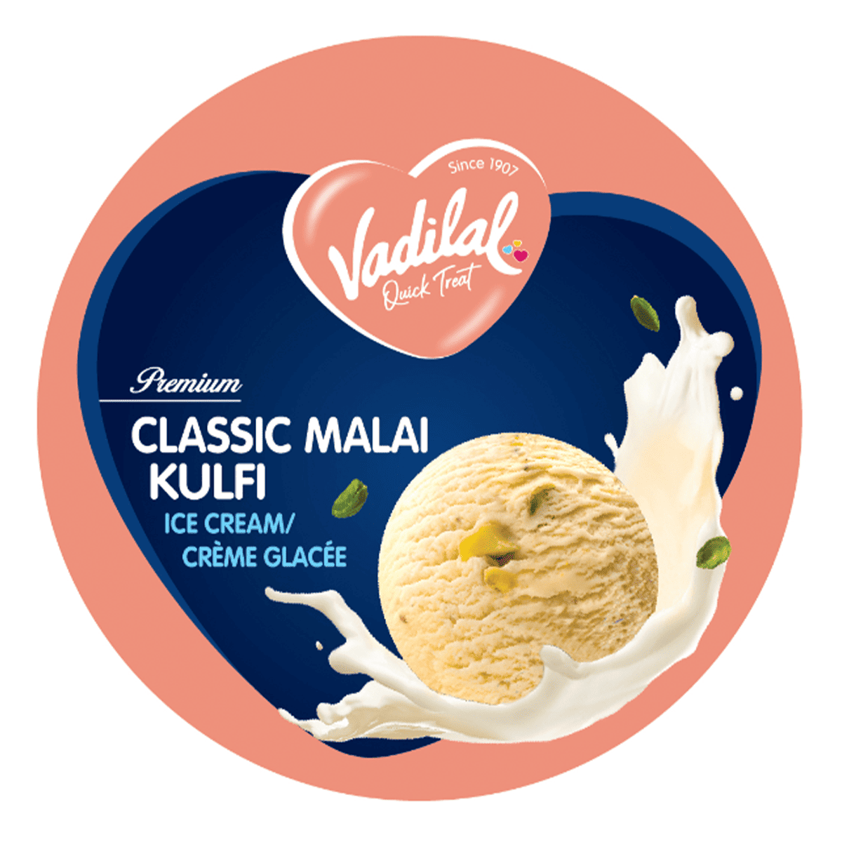 Vadilal Classic Malai Kulfi Ice Cream (750ml 25.3 fl.oz)