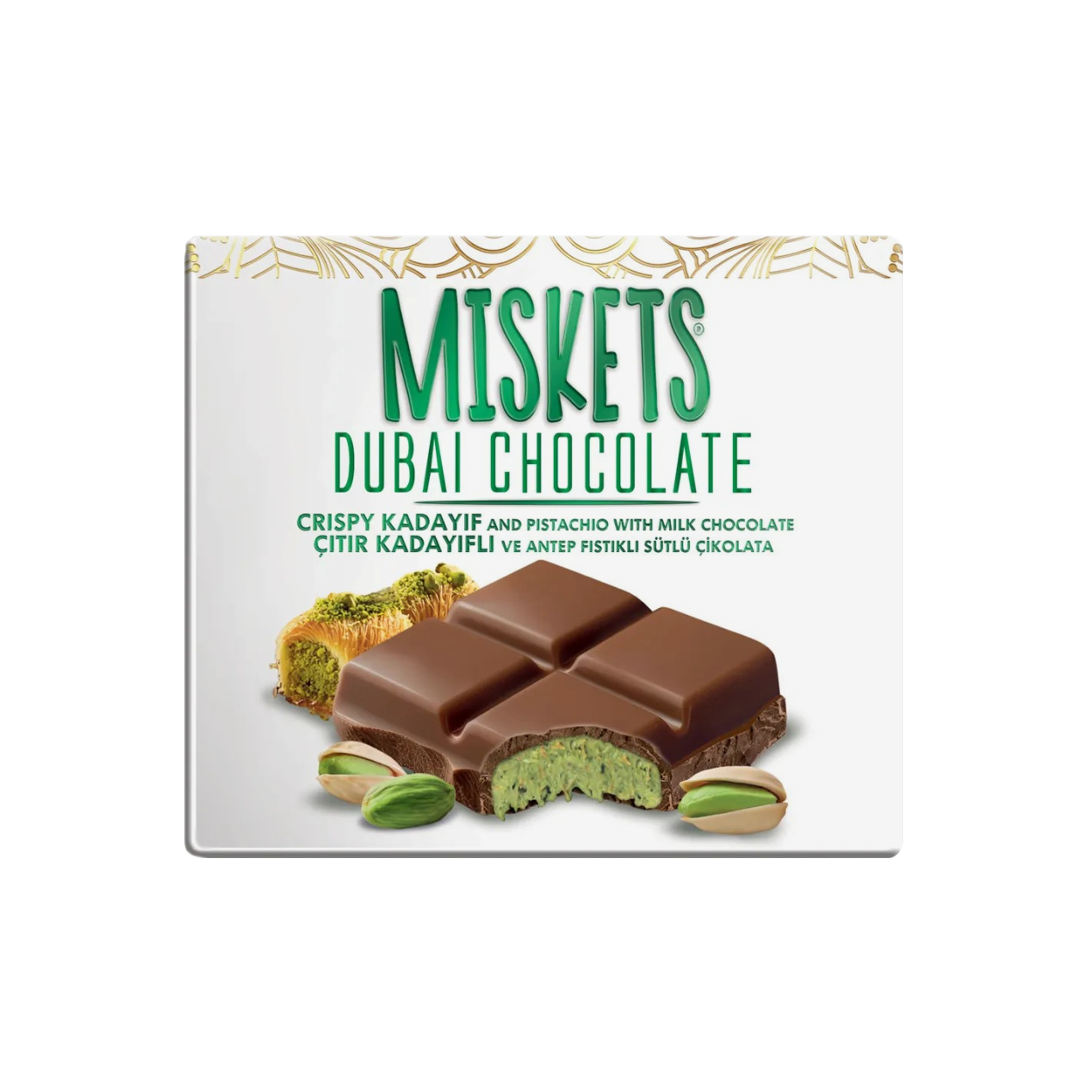 Miskets Dubai Pistachio & Milk Chocolate (100g)