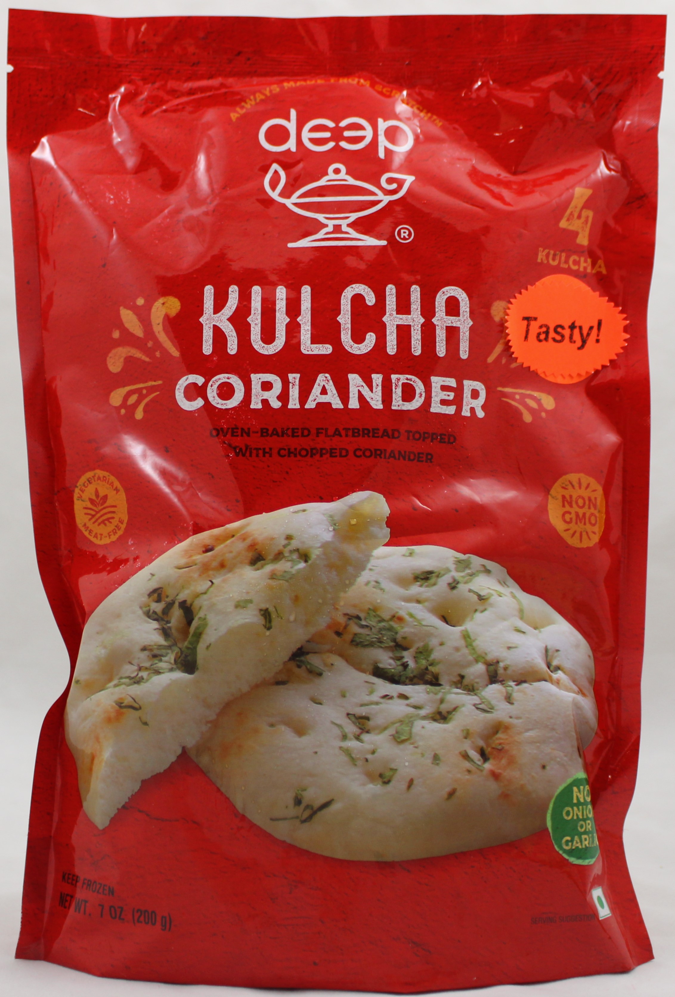 Deep Coriander Kulcha  4 Pcs (200g  7Oz)