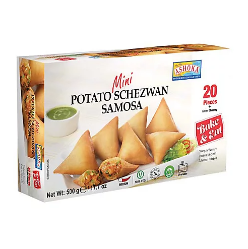 Ashoka Potato Schezwan Samosa  20 Pieces (500g  17.7Oz)