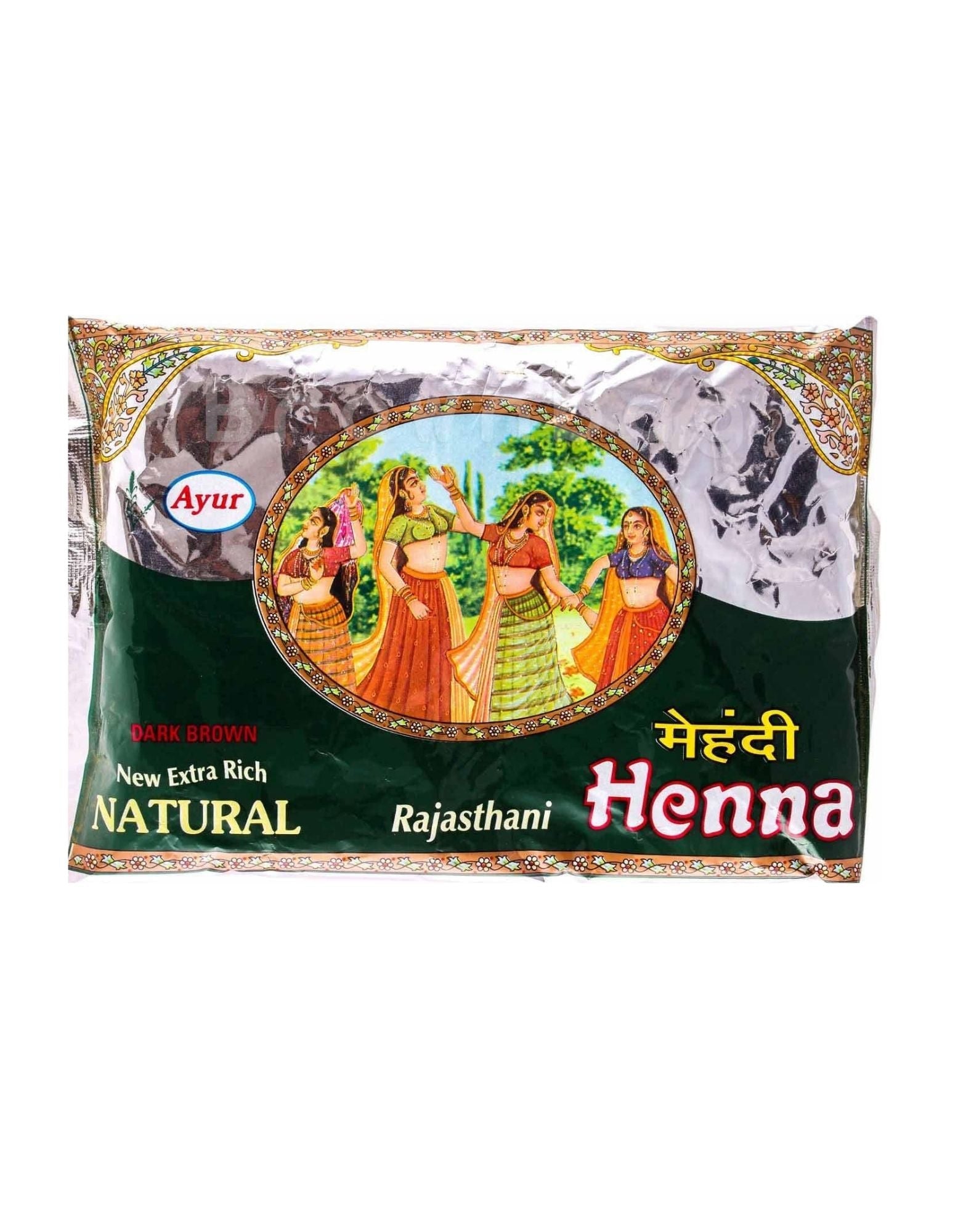 Ayur Dark Brown Rajasthani Henna (Mehendi) (150G)