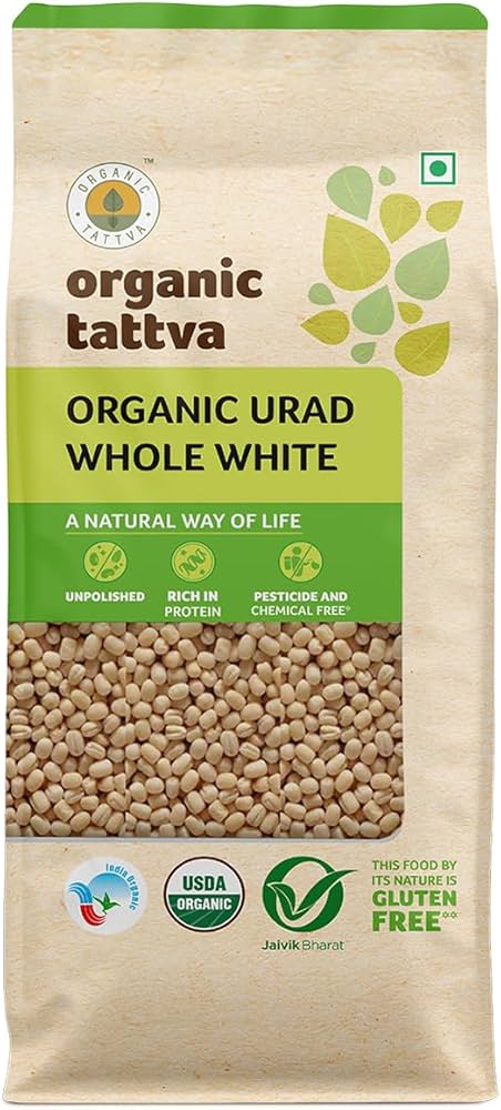Organic Tattva Urad Whole White (1.8kg 4lb)