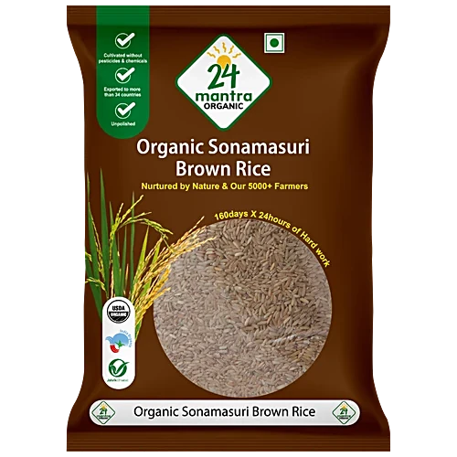 24 Mantra Organic Brown Sona Masuri Rice (1kg  2.2lb)