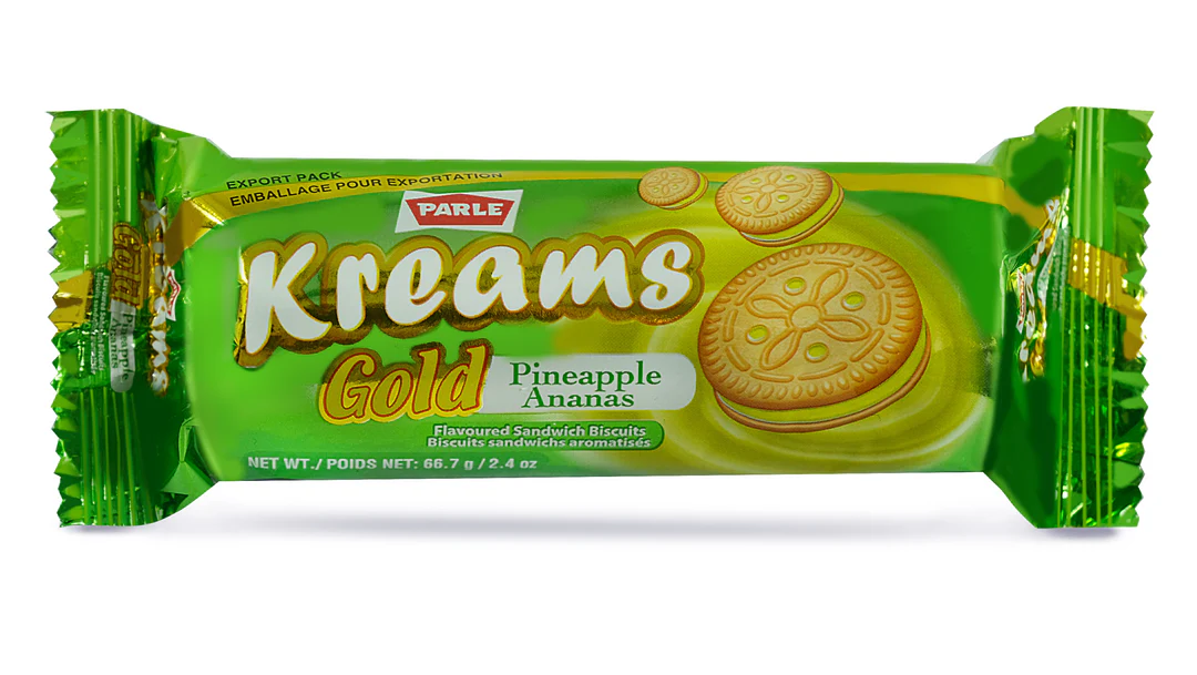 Parle Kreams Gold Pineapple Cookies