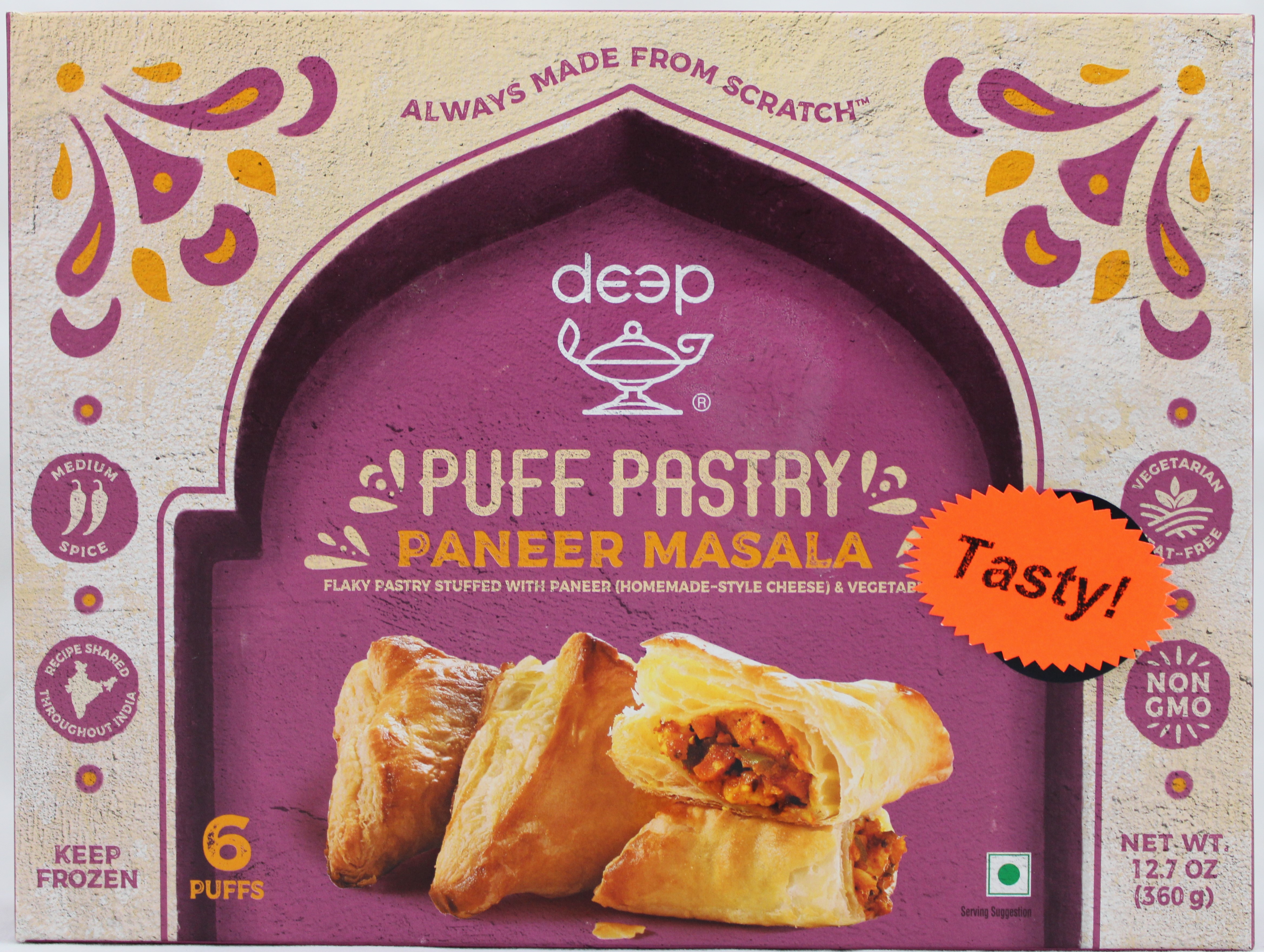 Deep Puff Pastry Paneer Masala 6 Pieces (360g  12.7Oz)