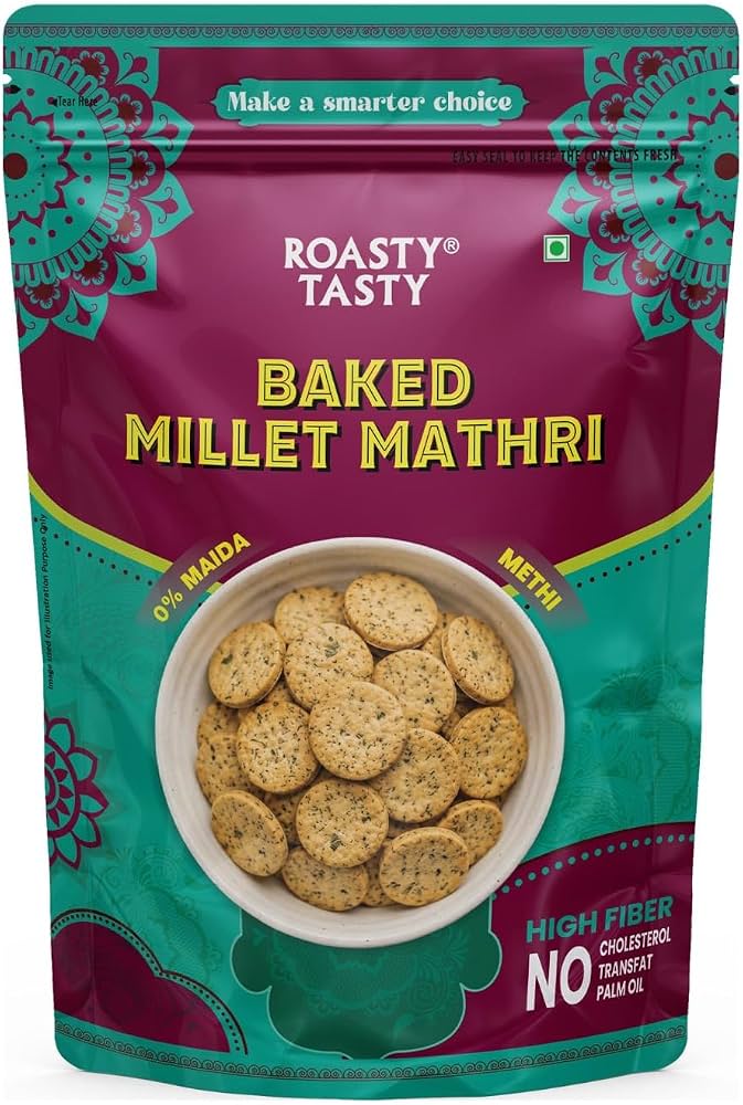 Roasty Tasty Baked Millet Methi Mathri (180g)