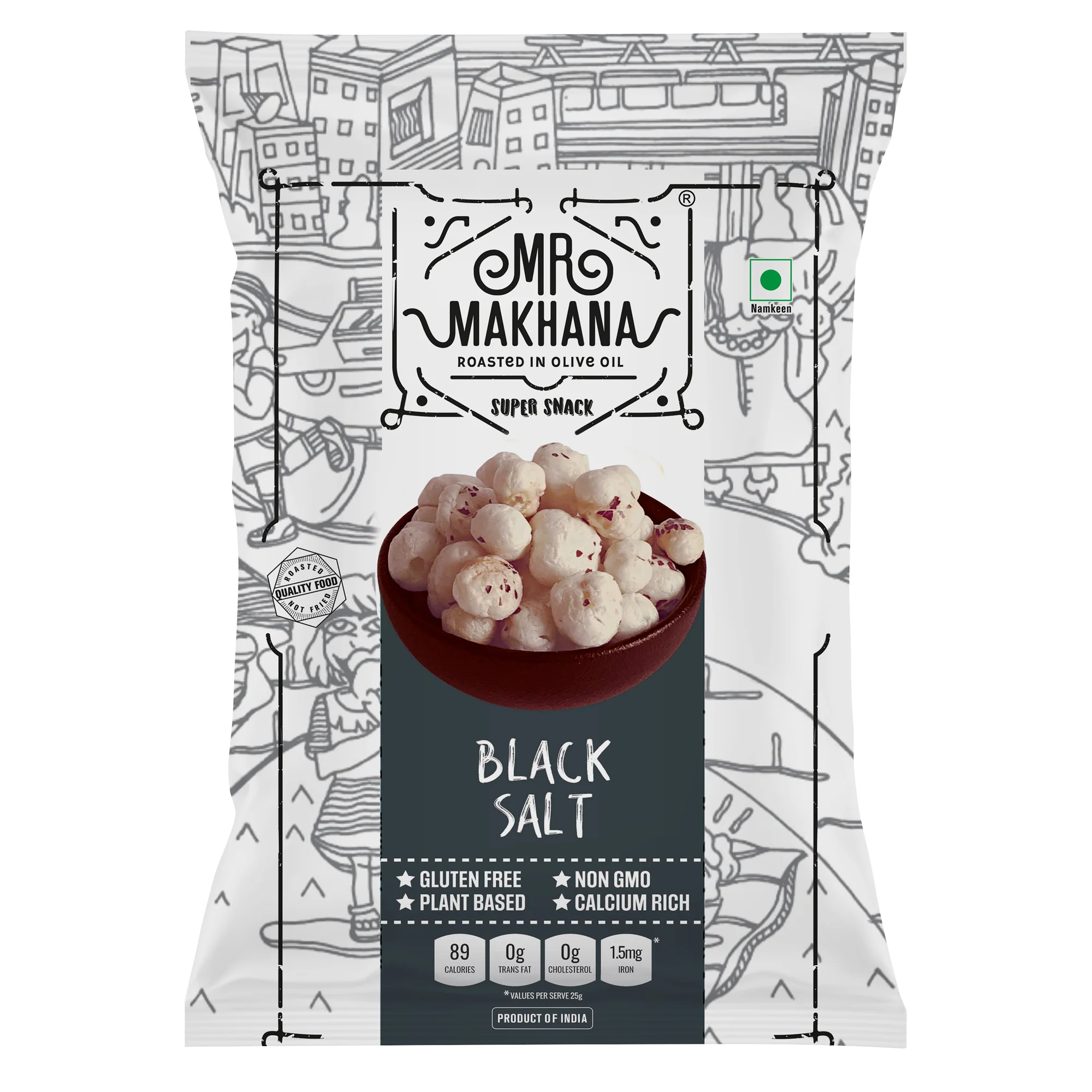 Mr Makhana Black Salt Flavour (75g)