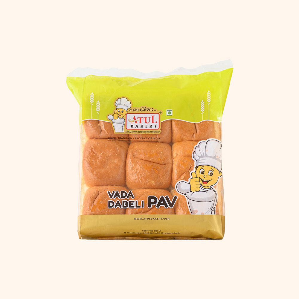 Atul Bakery Vada Dabeli Pav (300g  9 Pcs)