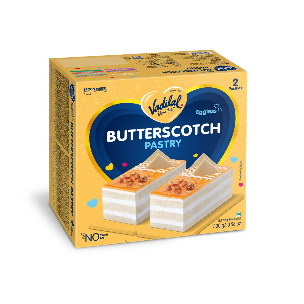 Vadilal Butterscotch Pastry (300g  10.58oz)