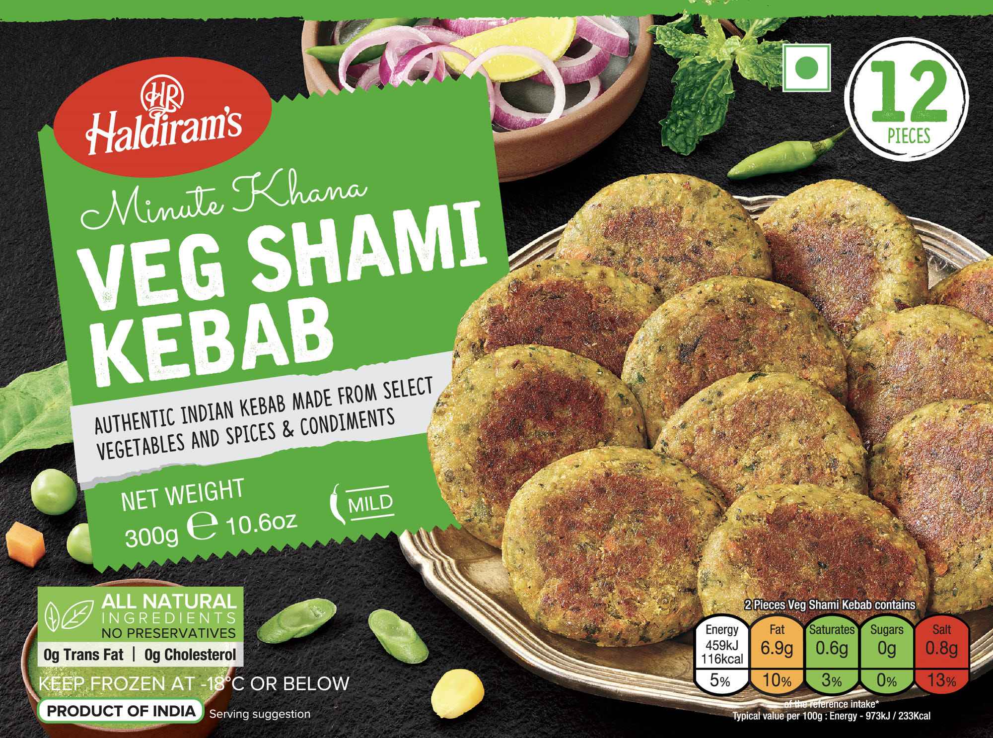 Haldirams Veg Shami Kebab (300g  10.6Oz)