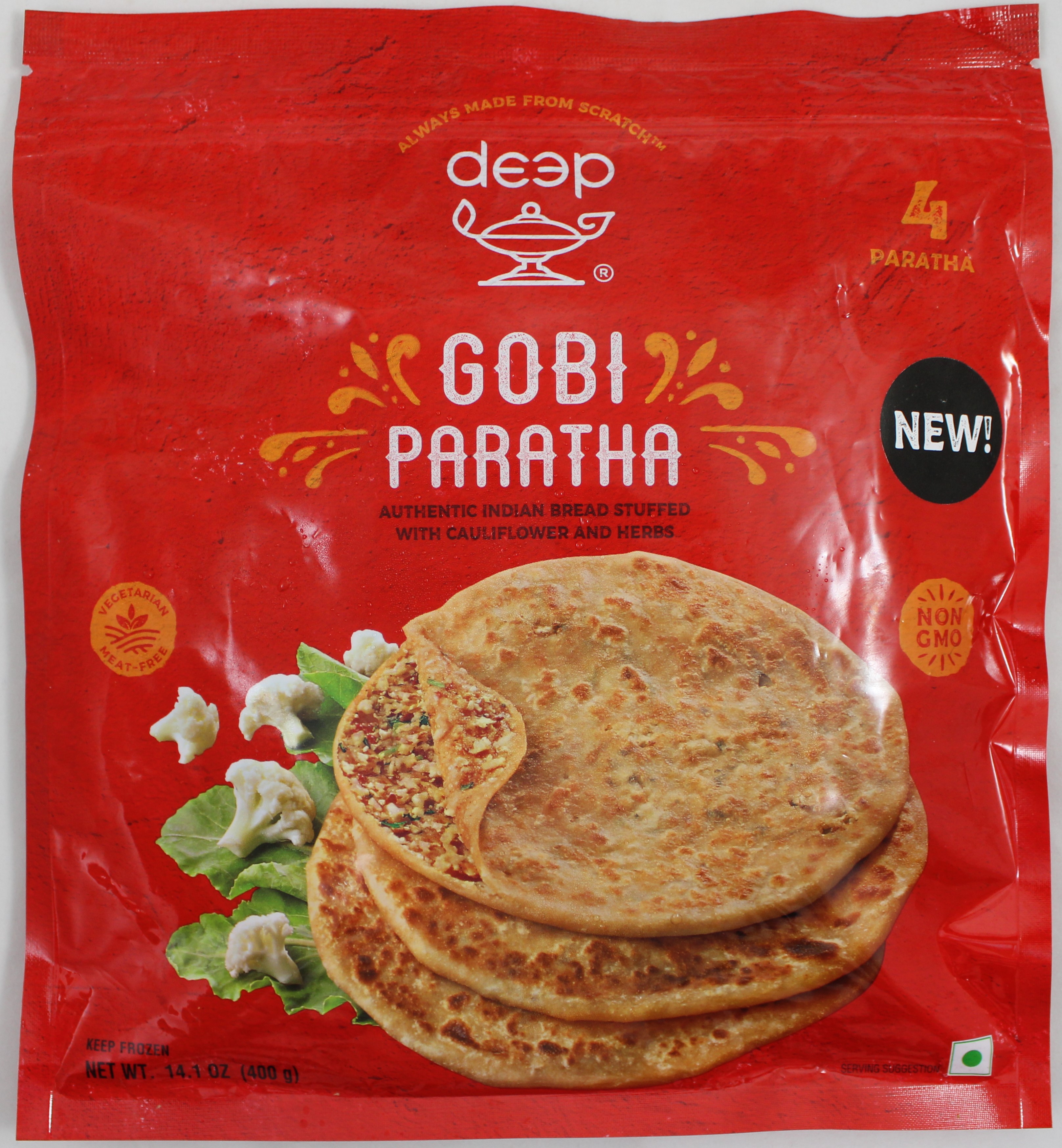 Deep Gobi Paratha  4 pcs (400g  14.1Oz)