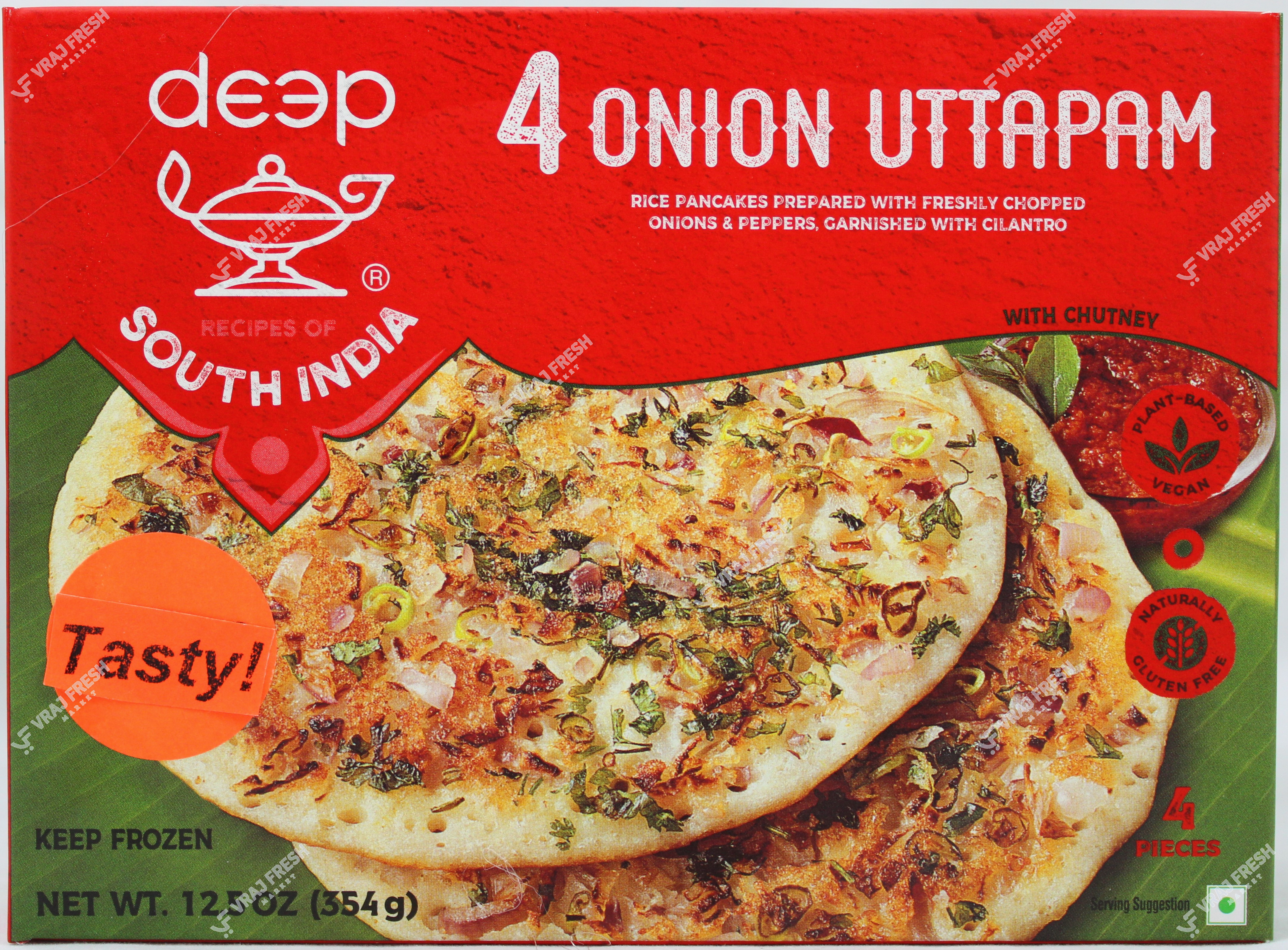 Deep Onion Uttapam  4Pieces (354g  12.5Oz)