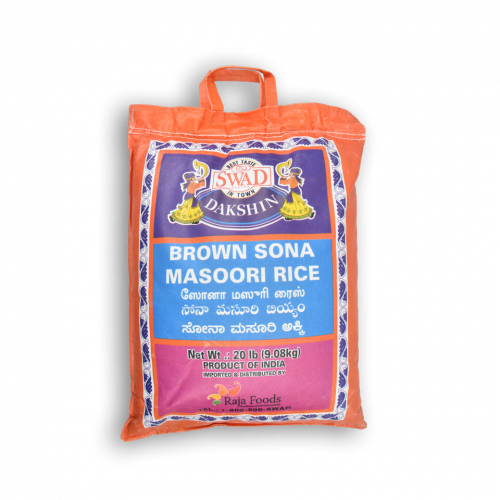 Swad Dakshin Brown Sona Masoori Rice (9.08kg  20lb)