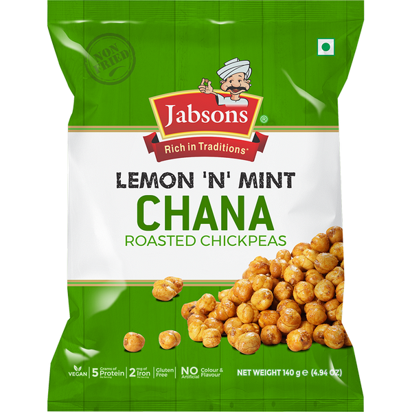 Jabsons Lemon And Mint Roasted Chana (140g  4.9oz)