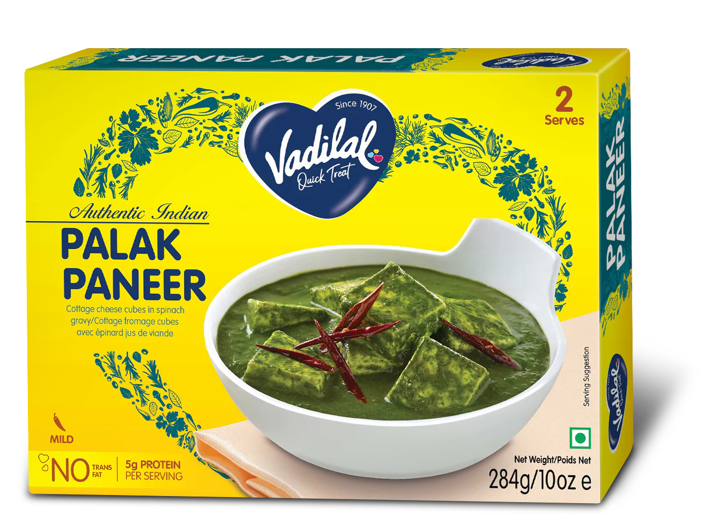 Vadilal Palak Paneer (283g  10Oz)