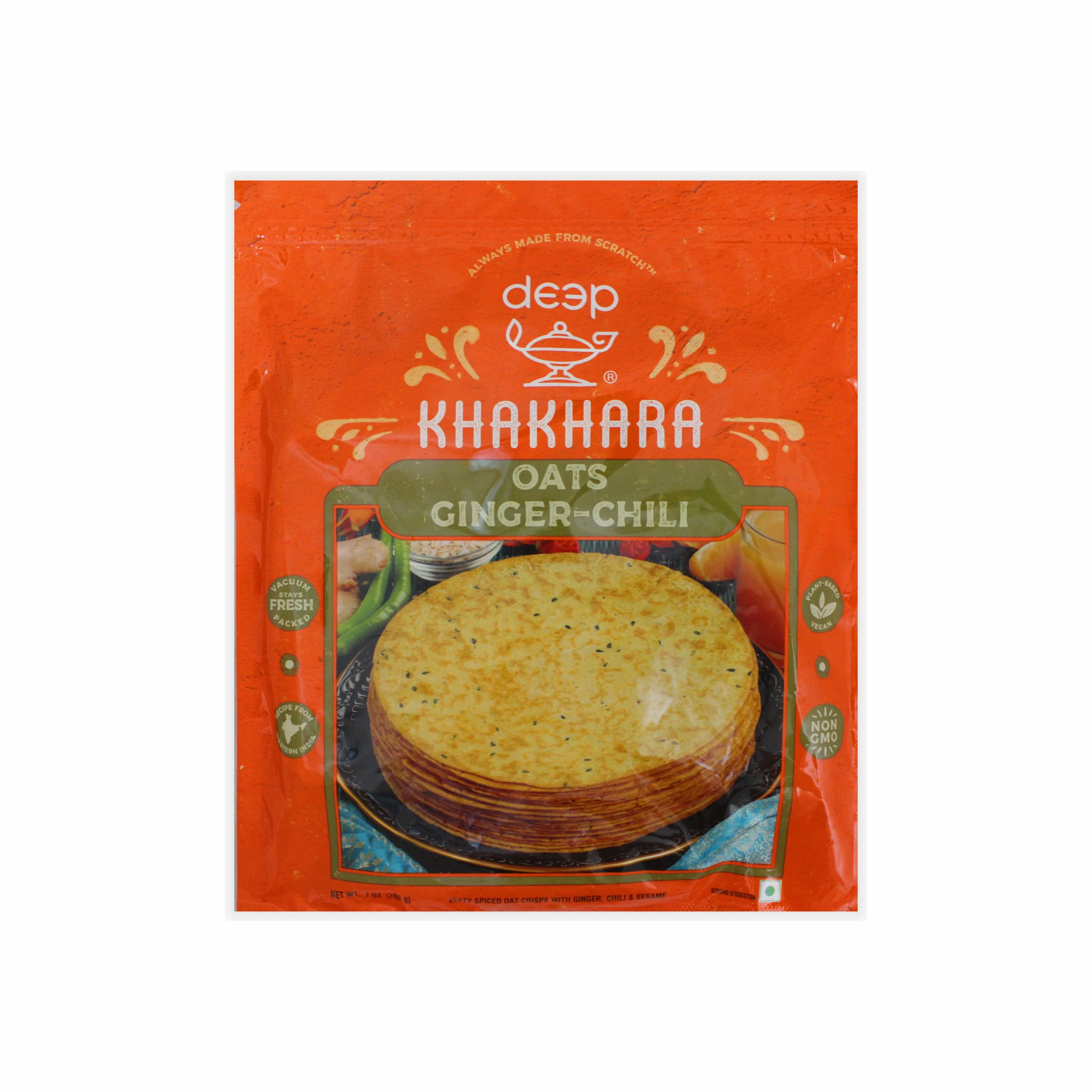 Deep Oats Ginger Chilli Khakhara (200g  7Oz)