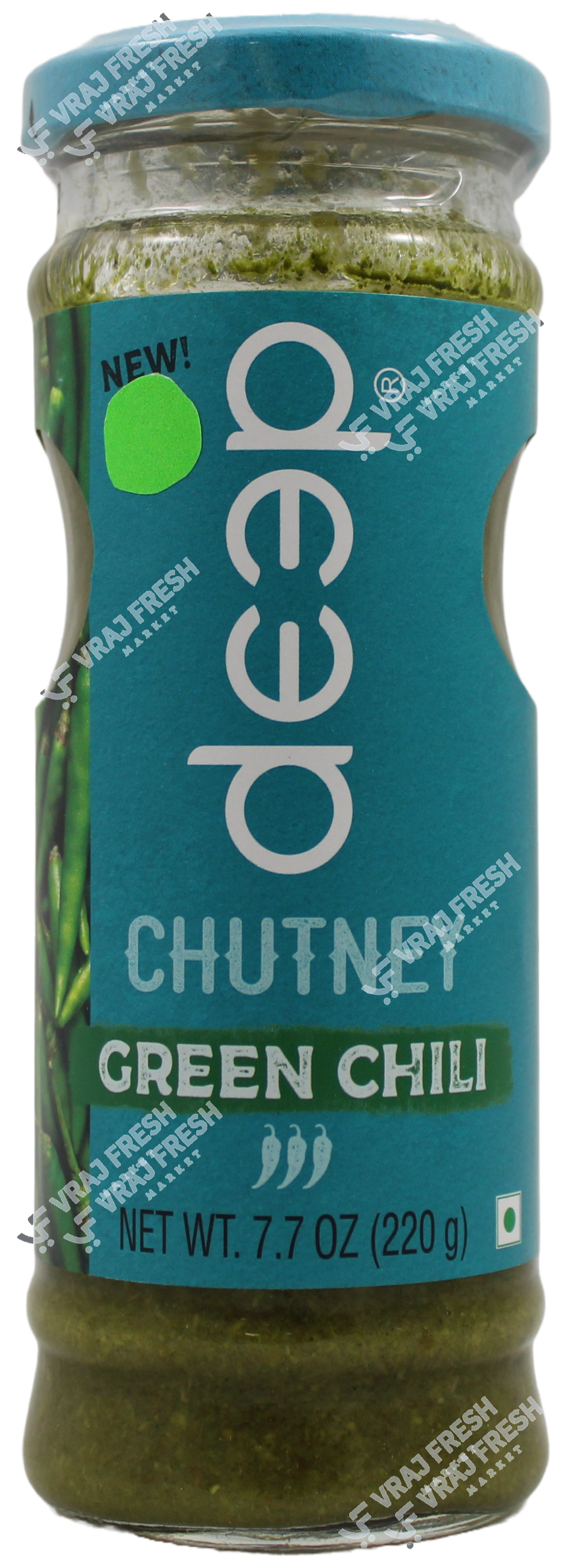 Deep Green Chilli Chutney (220G  7.7Oz)