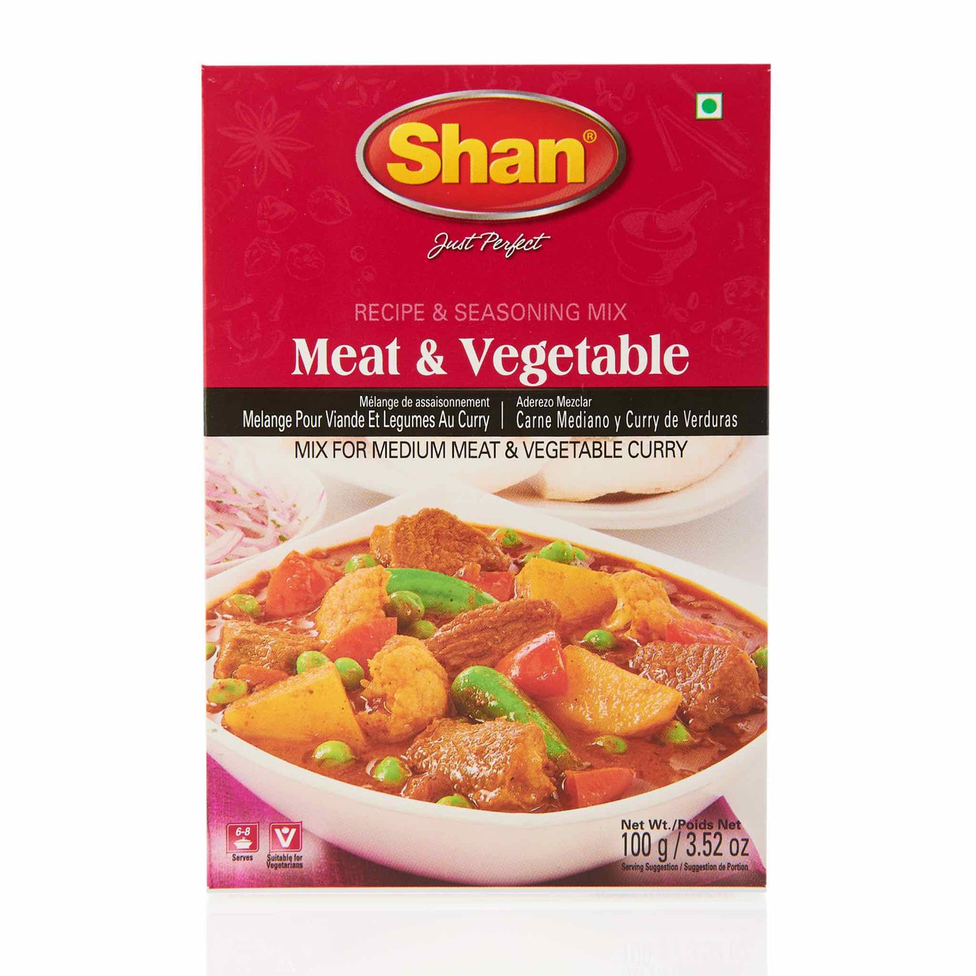 Shan Meat & Vegetable Masala (100g  3.52Oz)