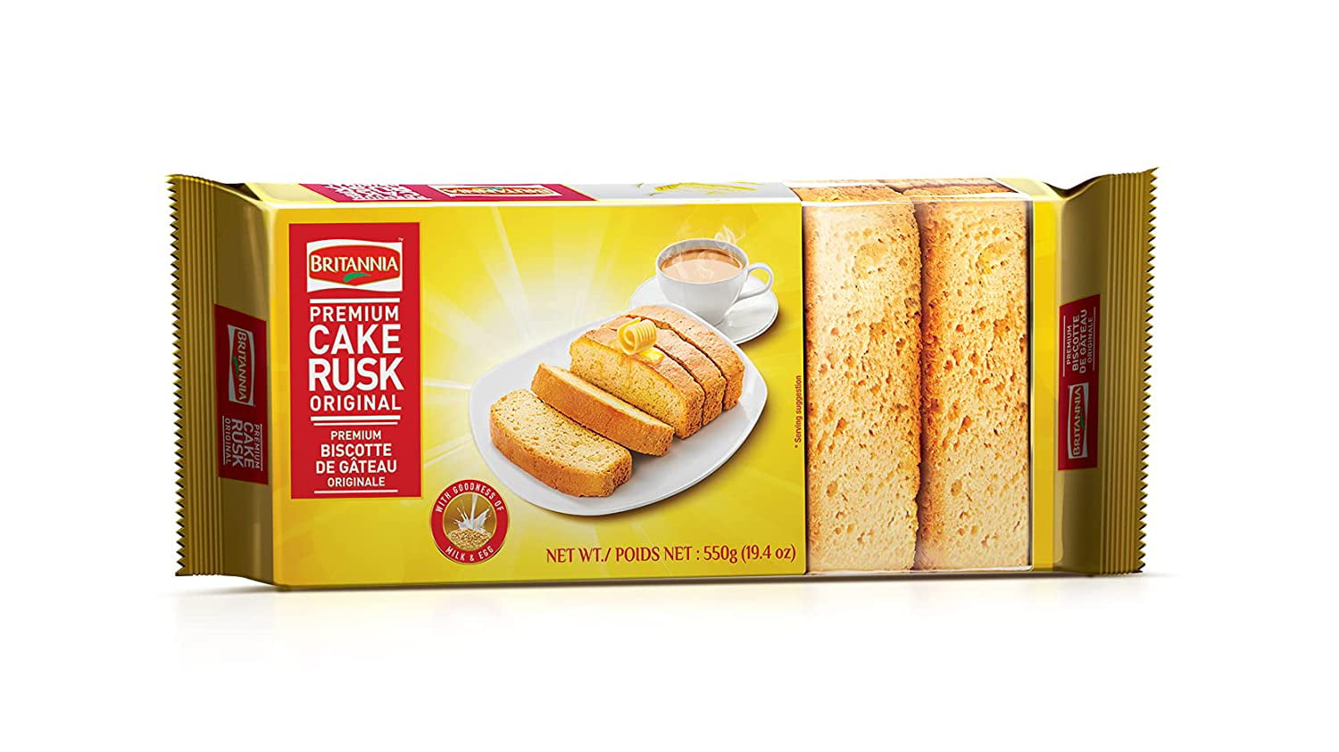 Britannia Premium Cake Rusk Original (550g  19.4Oz)