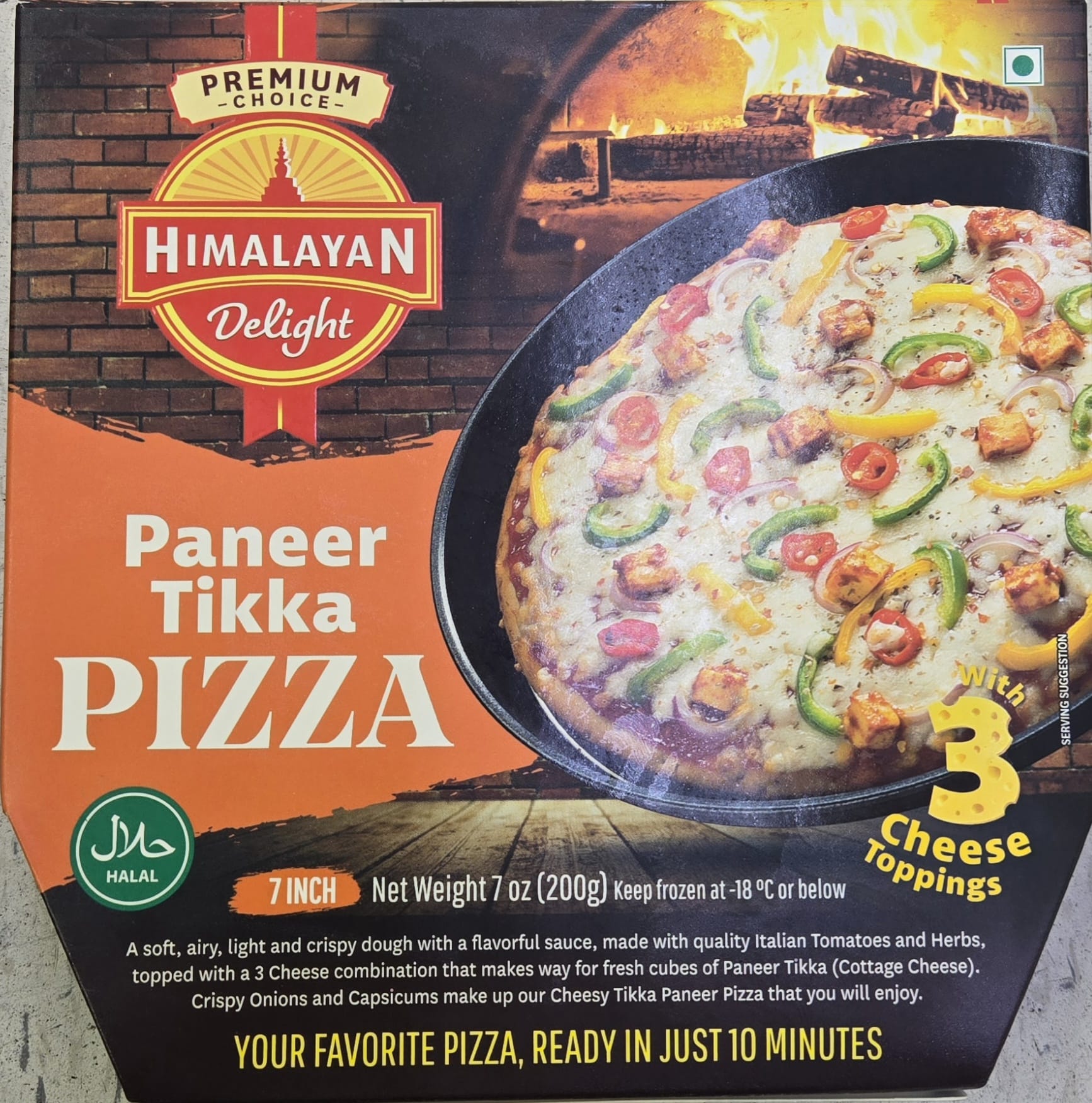 Himalayan Delight Schezwan Paneer Pizza 7 Inch (160g  5.6oz)