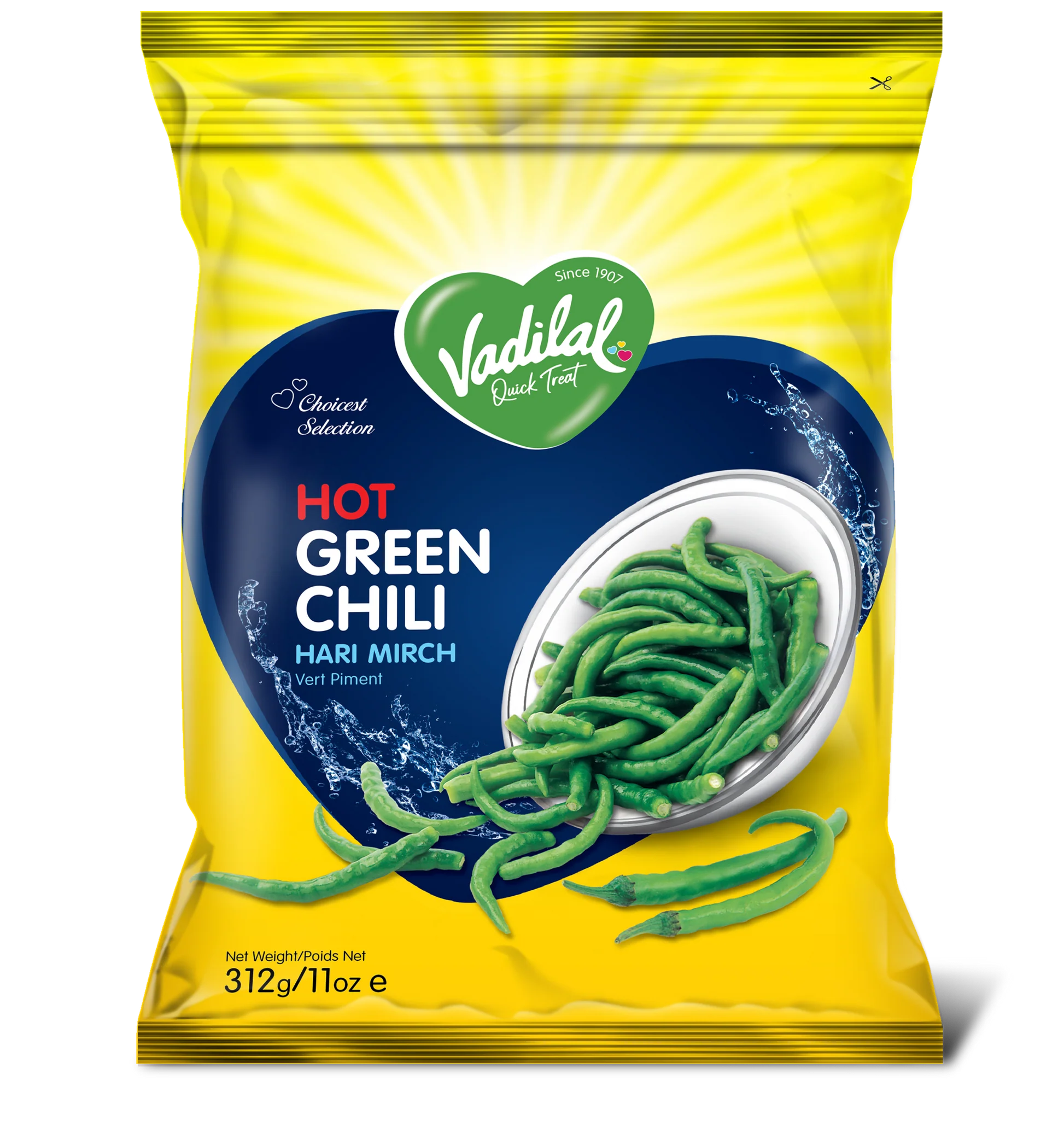 Vadilal Hot Green Chili (312g 11oz)