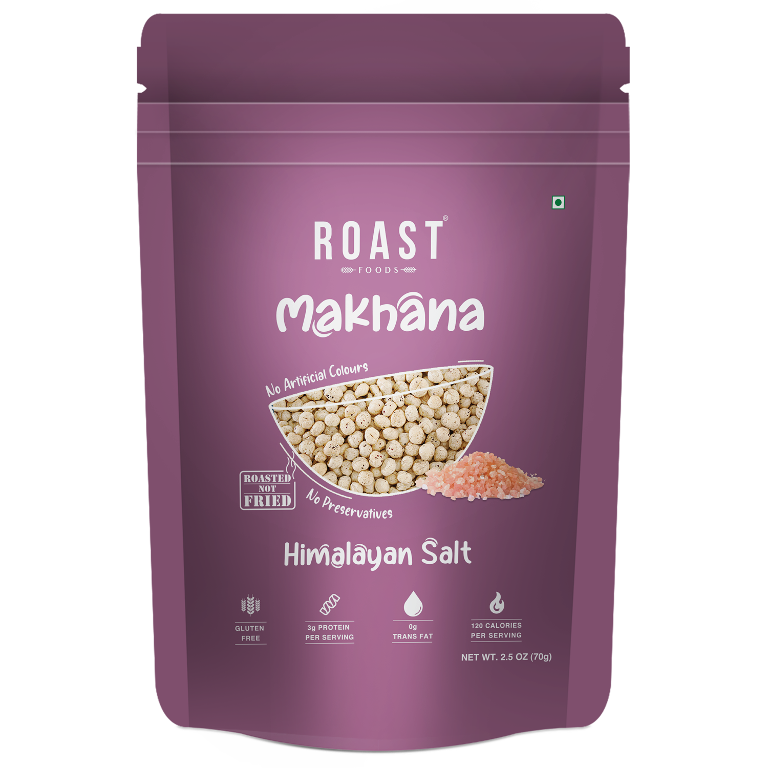 Roast Foods Makhana Himalayan Salt (70g  2.5Oz)