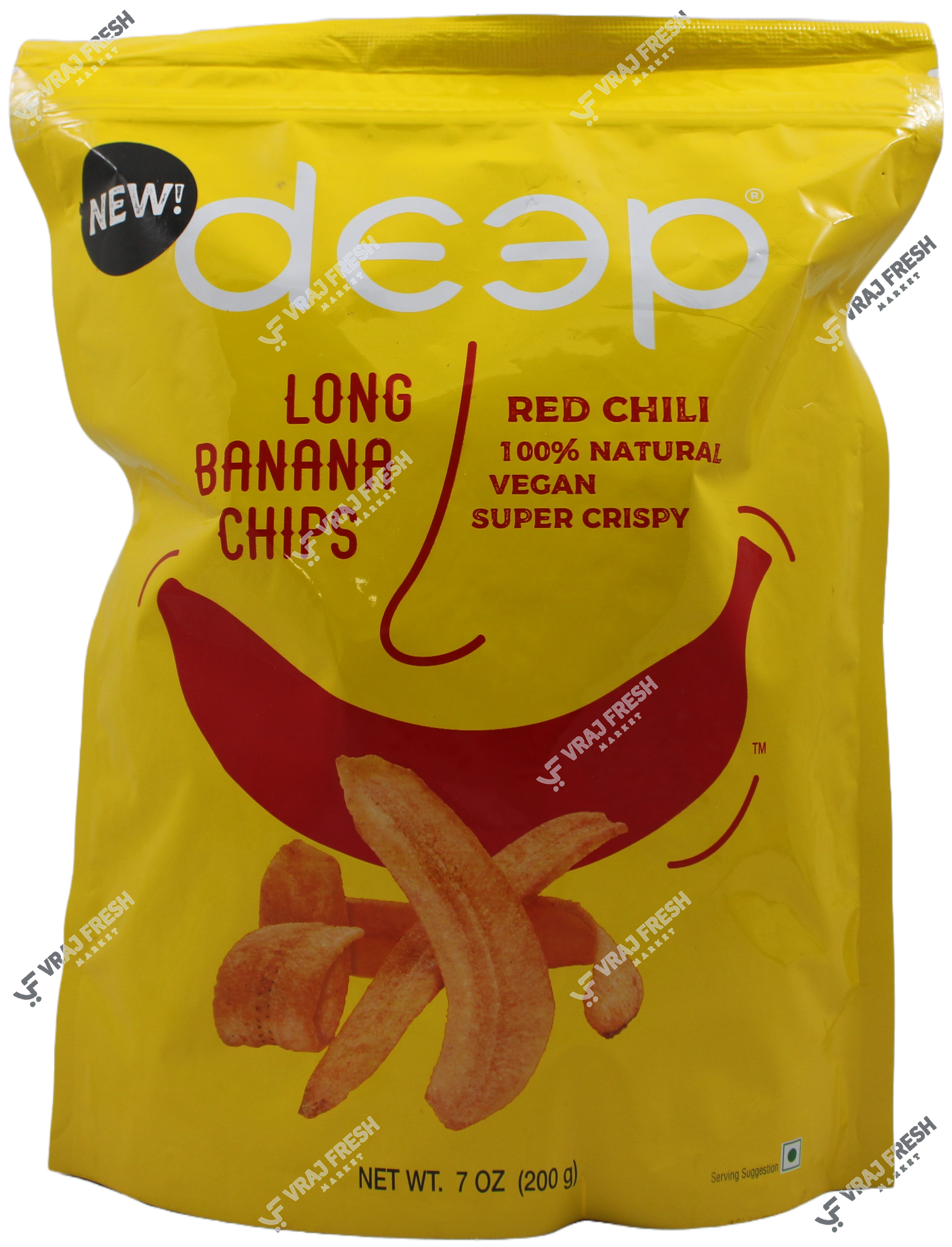Deep Red Chilli Long Banana Chips (200g  7Oz)