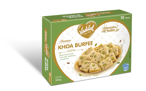 Vadilal Khoa Burfee  15 Pcs (340g  11.9Oz)