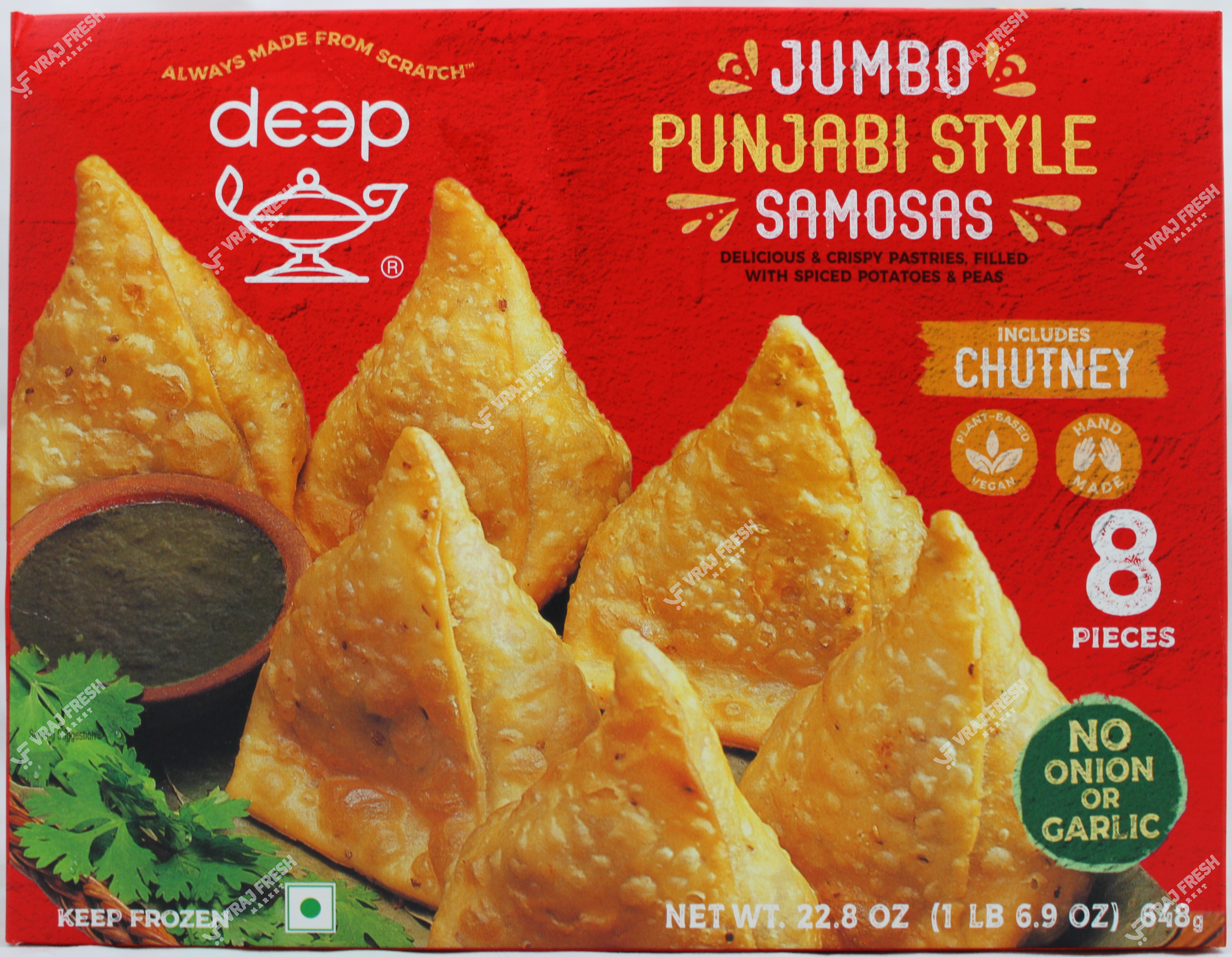 Deep Jumbo Punjabi Samosa  8 Pieces (648g  22.8Oz)