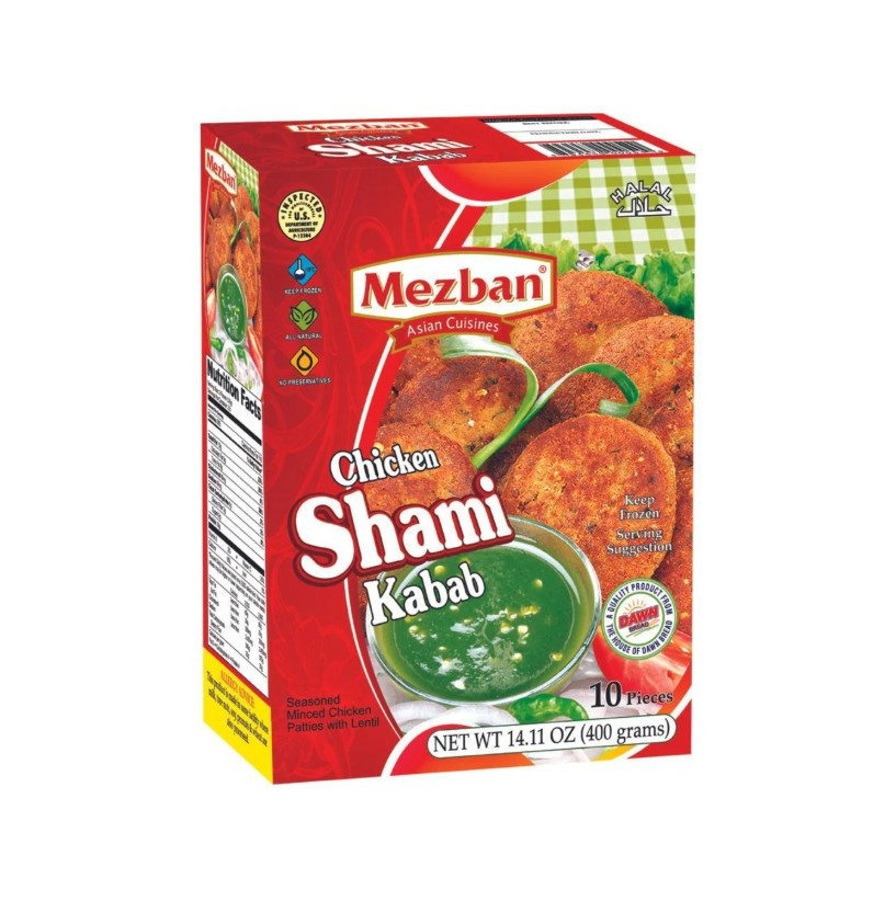 Mezban Chicken Shami Kabab - 10 Pieces (400g, 14.11oz)