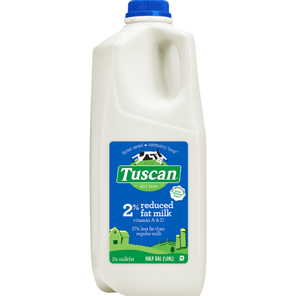 Tuscan 2% Reduced Fat Milk (1/2 Gallon, 1.89L)