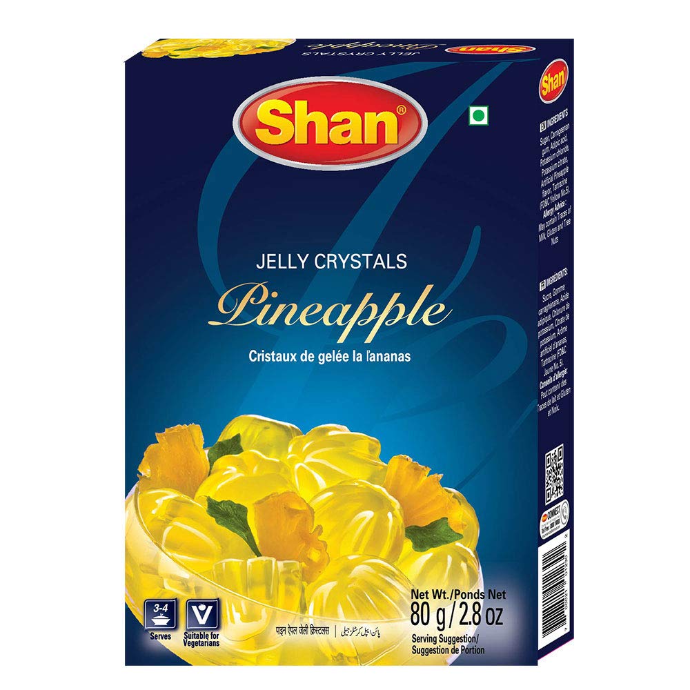 Shan Jelly Crystals Pineapple (80g  2.8Fl Oz)