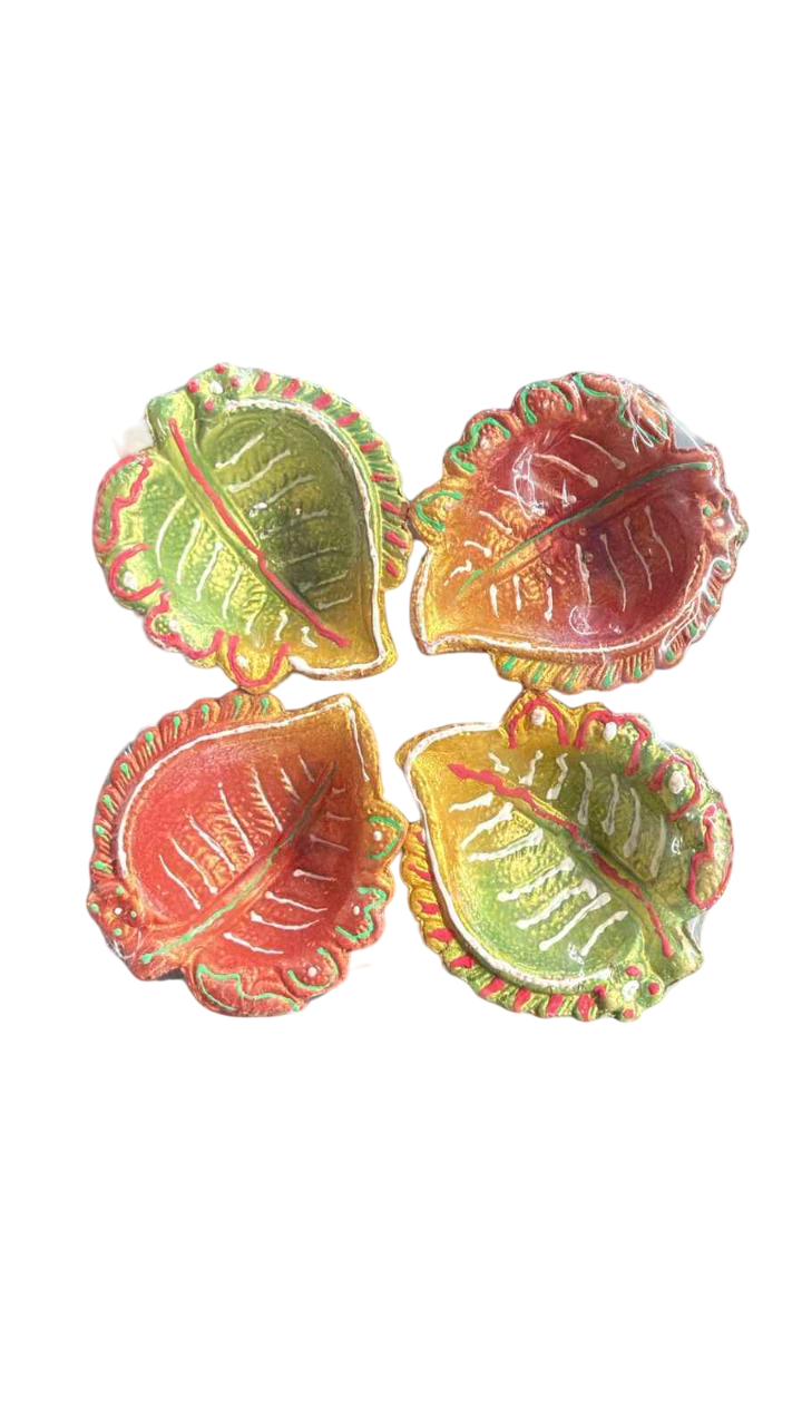Colorful Diyas Pack of 4