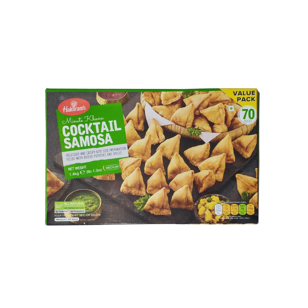 Haldirams Cocktail Samosa  70 Pieces (1.4Kg  1.3Oz)