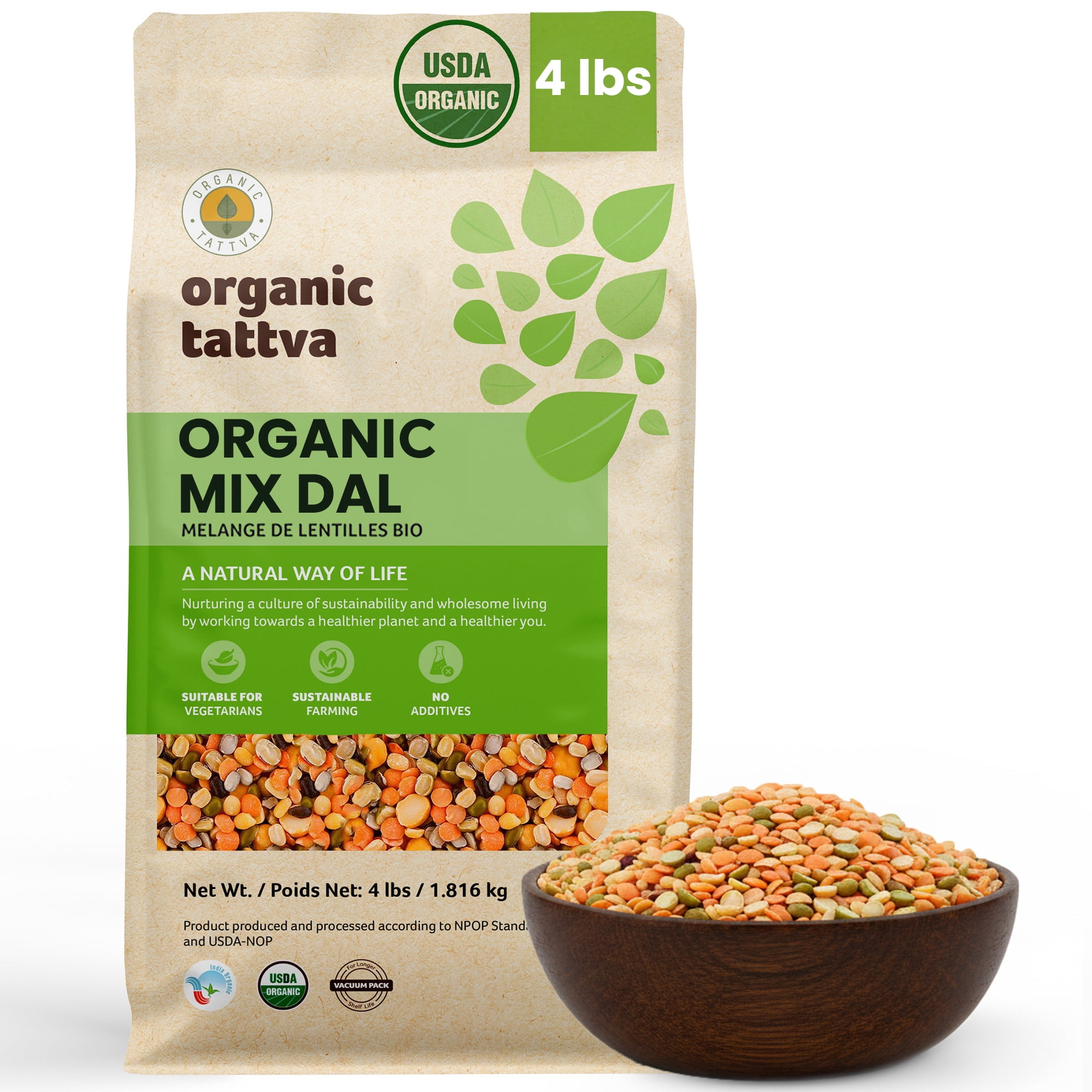 Organic Tattva Mix Dal (1.8kg 4lb)