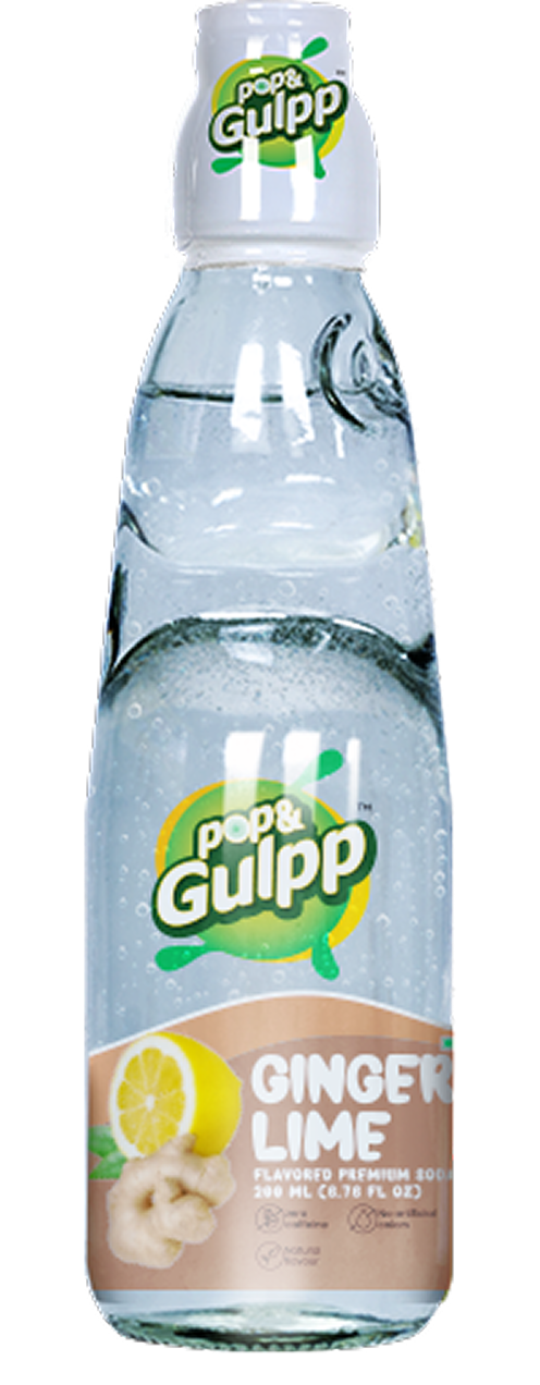 Pop & Gulpp Ginger Lime Soda (200ml 6.76fl oz)
