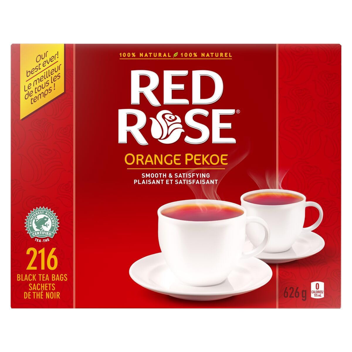Red Rose Black Tea  216 Round Tea Bags (540g  19.05Oz)