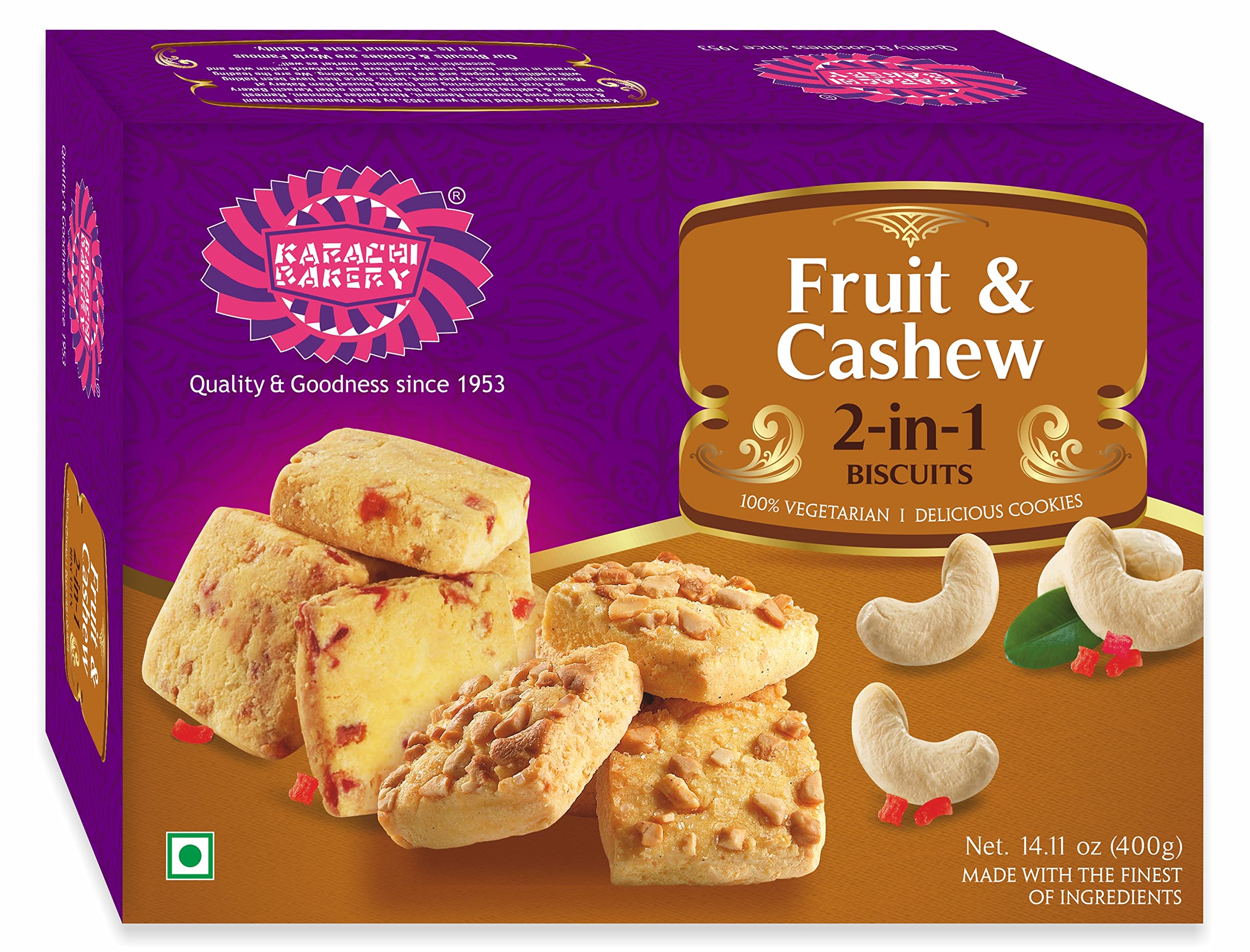 Karachi Bakery Fruit  Cashew And Pista Biscuits (600g  21.16Oz)