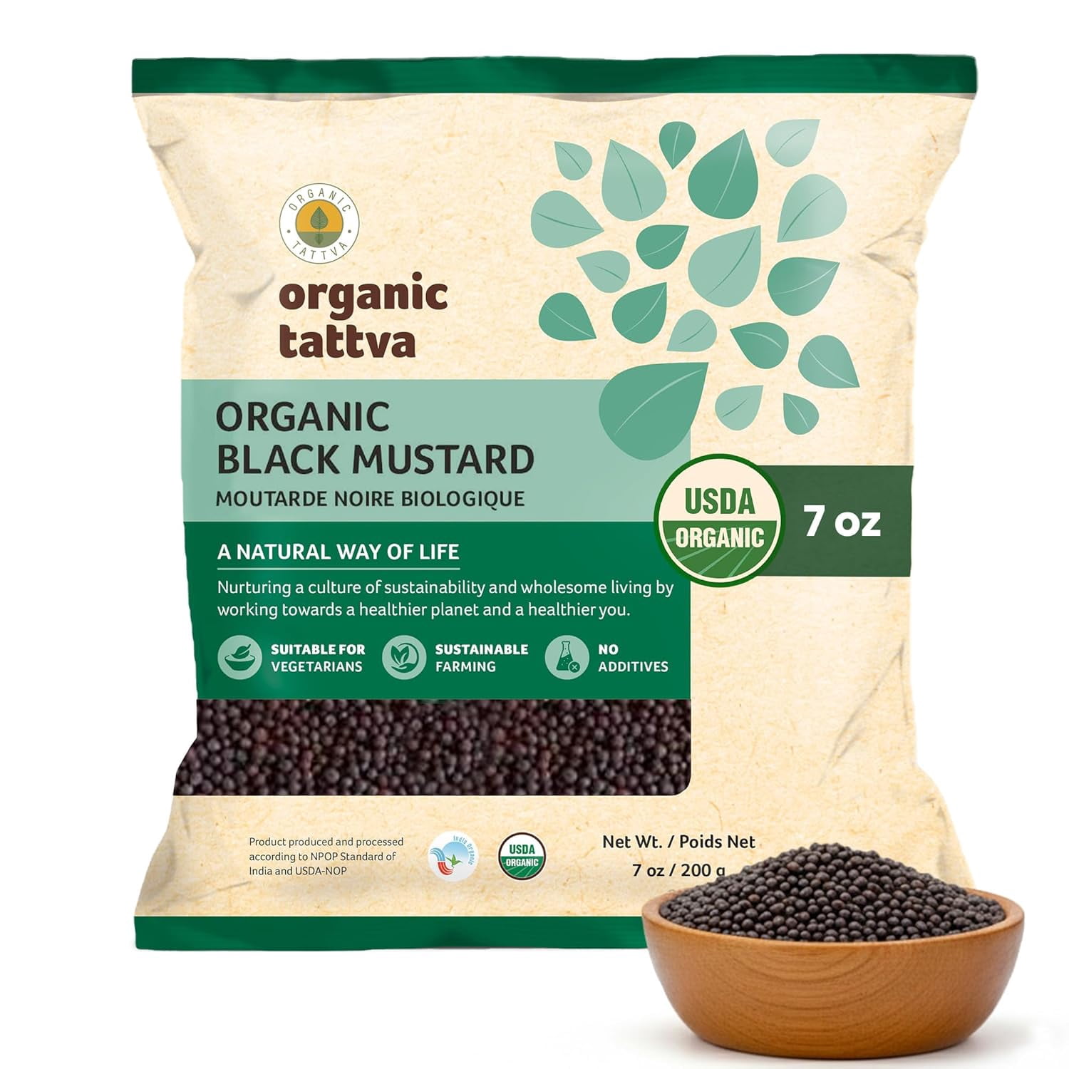 Organic Tattva Organic Black Mustard (200g 7oz)